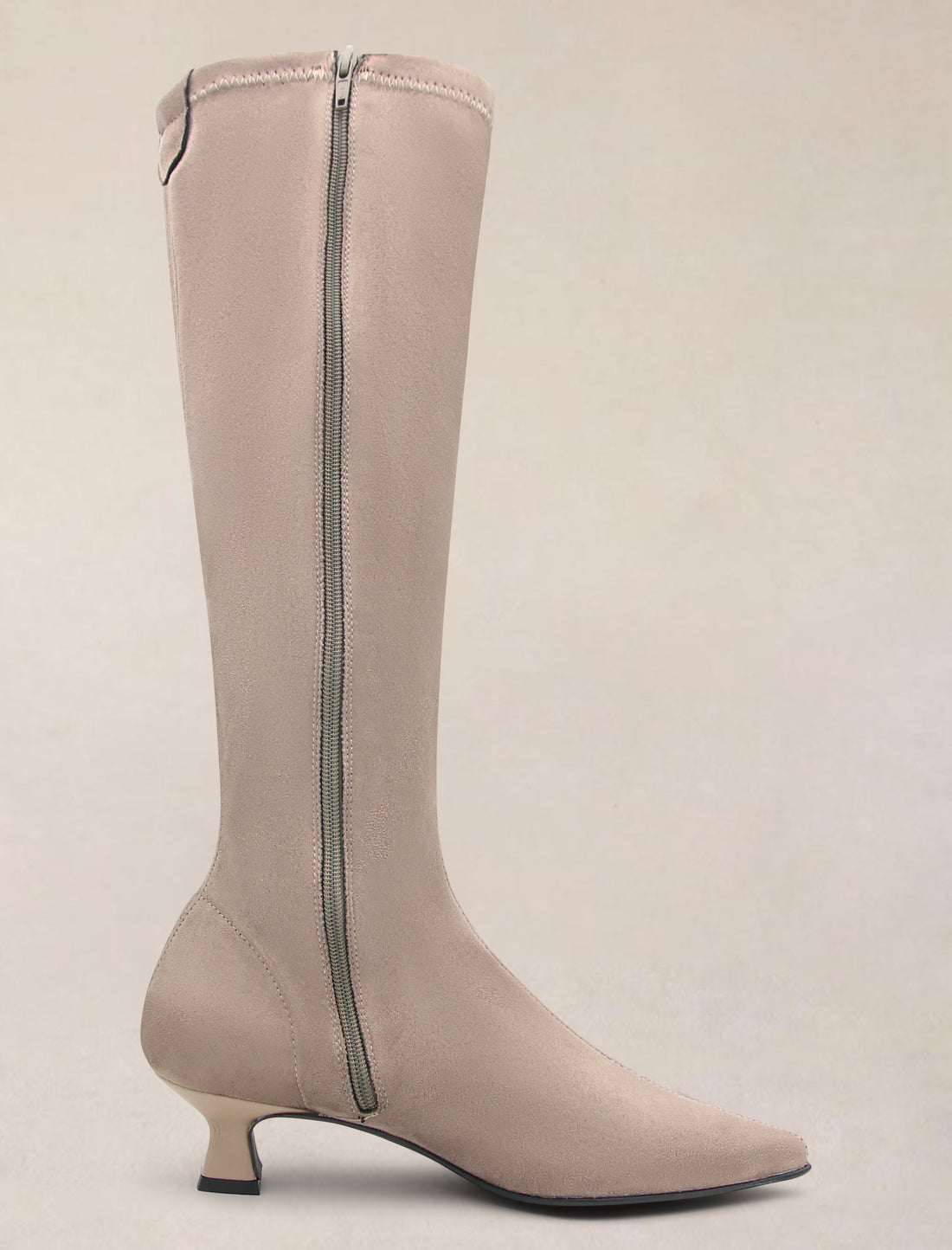 Bota alta de licra Camel