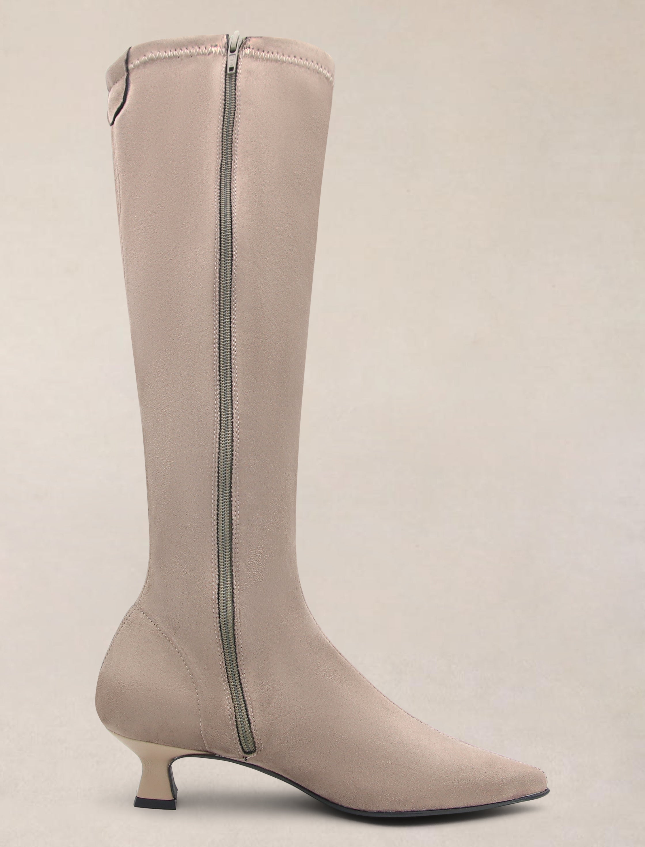 Bota alta de licra Camel