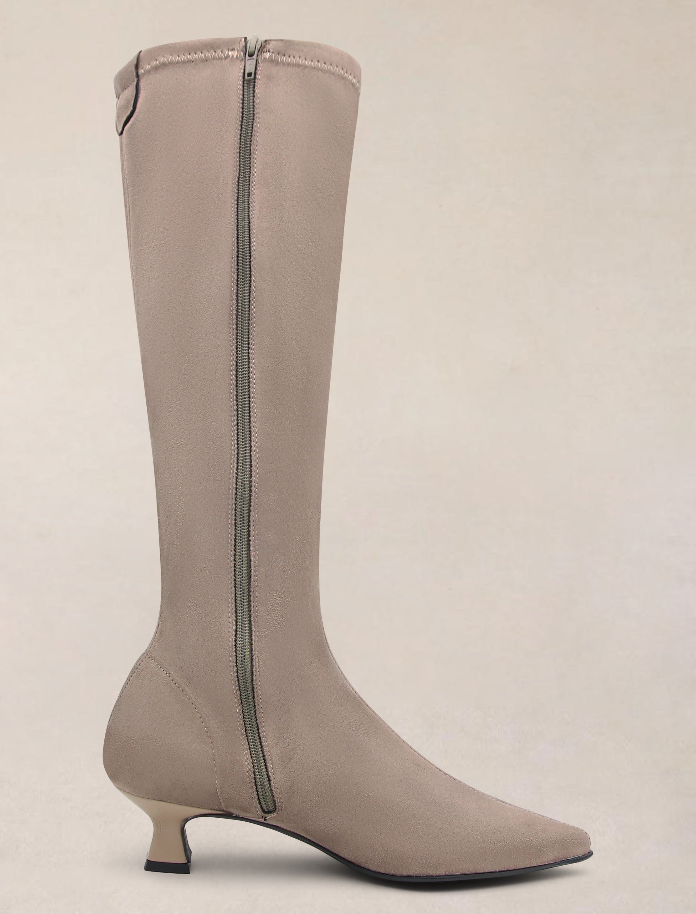 Bota alta de licra Camel