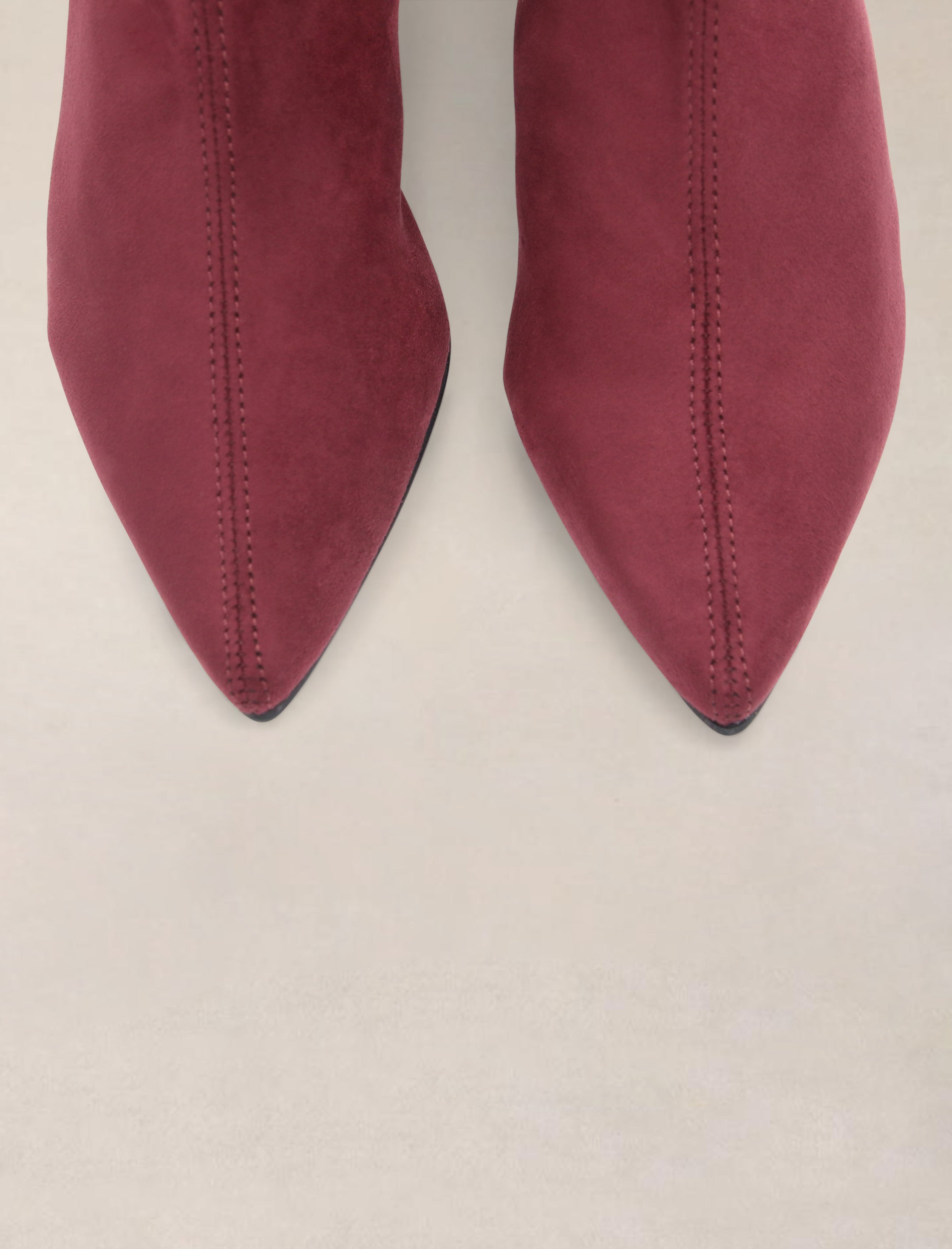 Bota alta de licra Burdeos