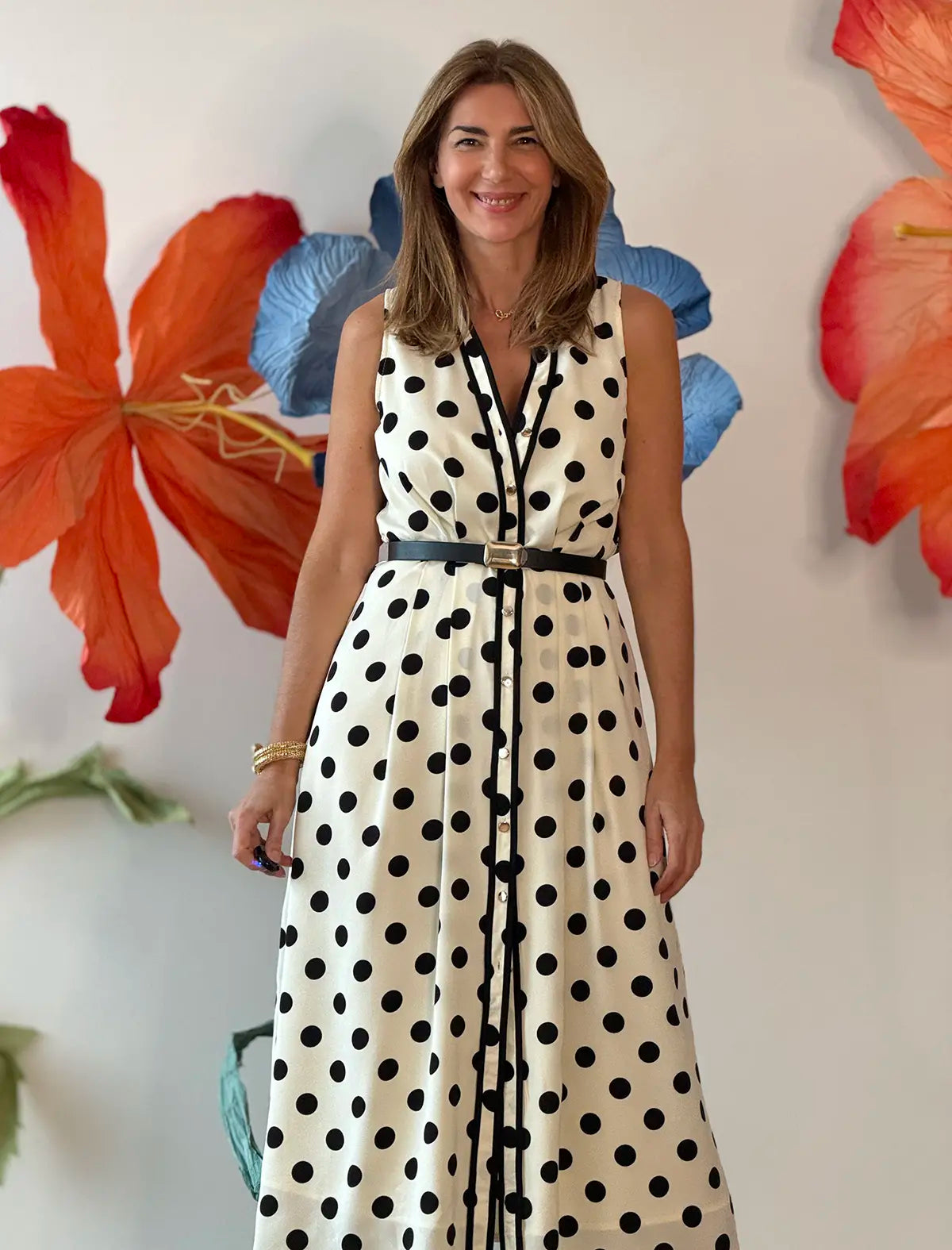 Vestido de lunares negros Julia