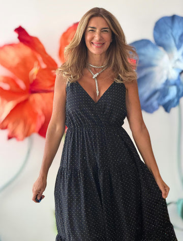 Vestido largo circonitas chic