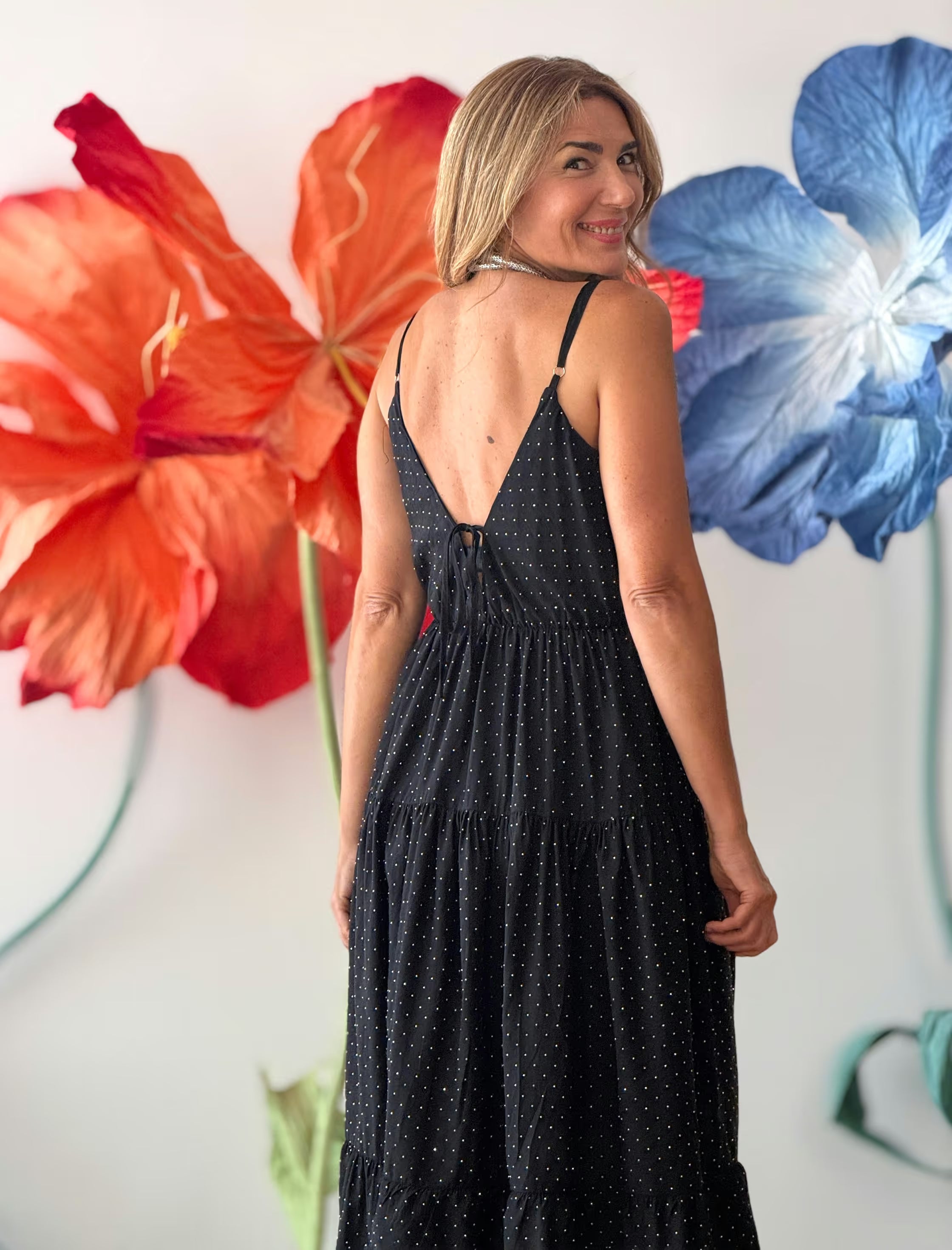 Vestido largo circonitas chic