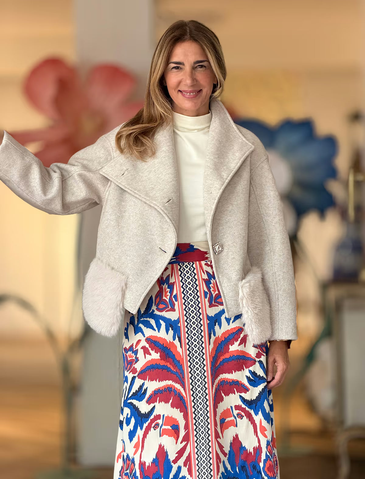 Falda preciosa Ikat