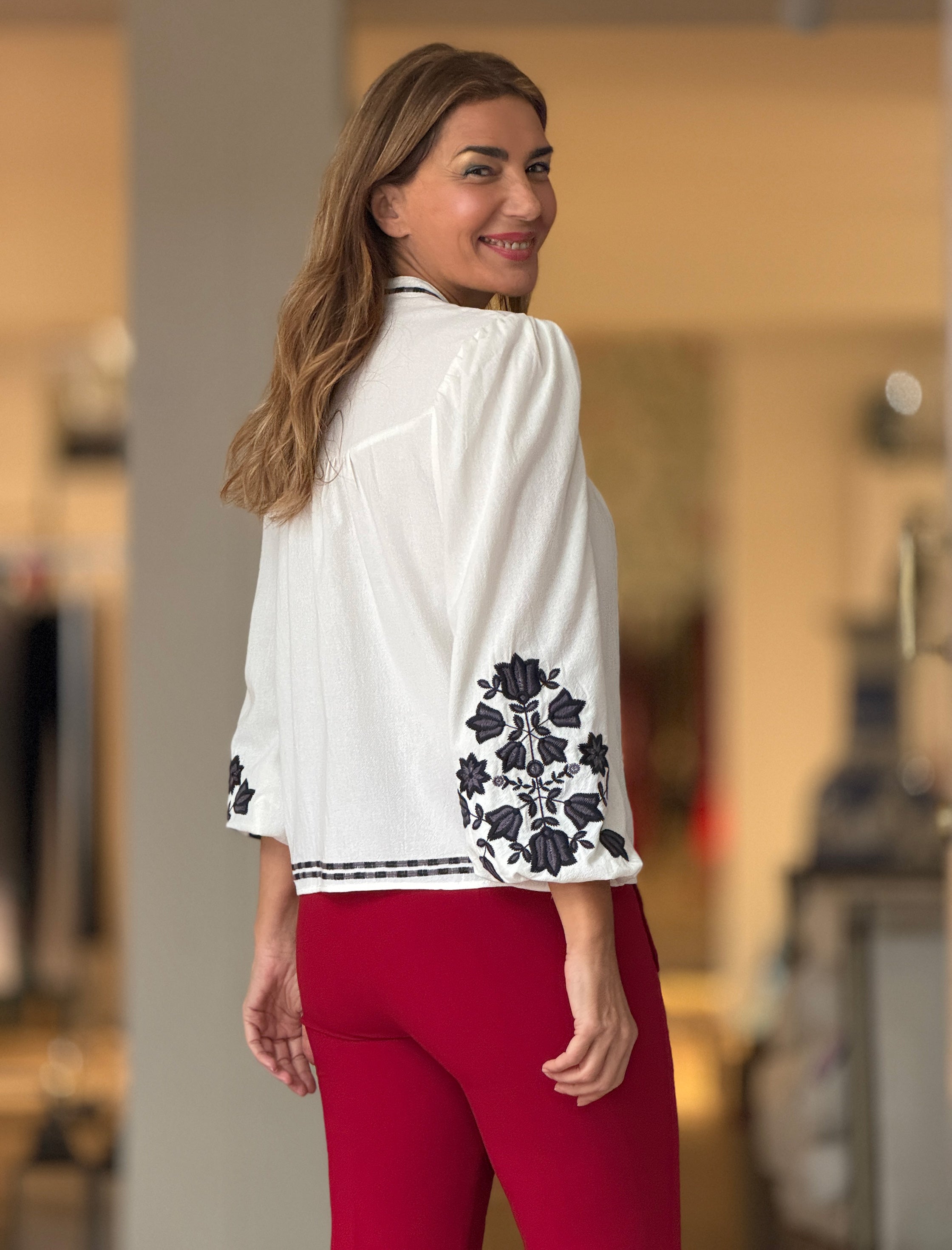 Camisa bordada Celine