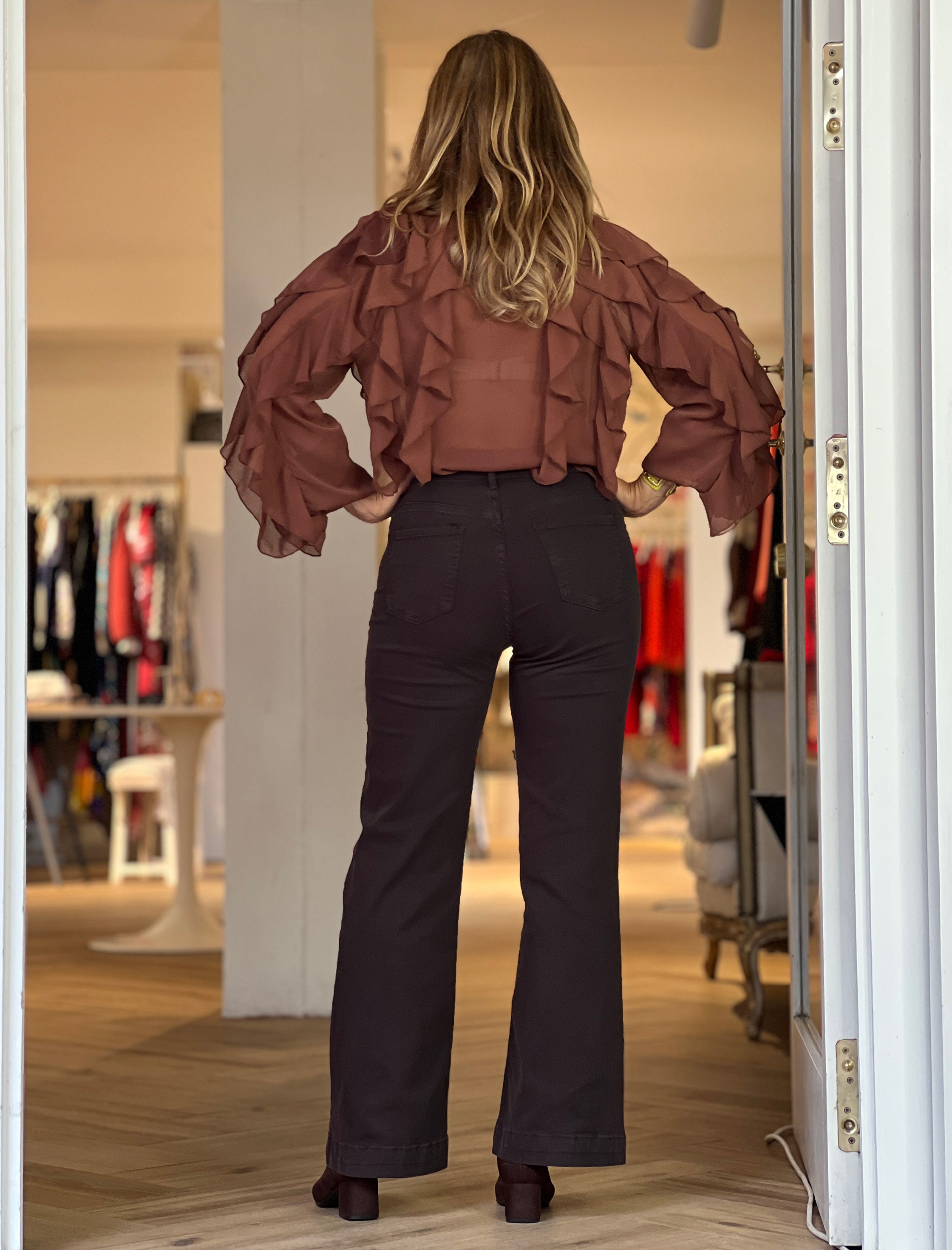 Pantalón vaquero marrón chocolate especial