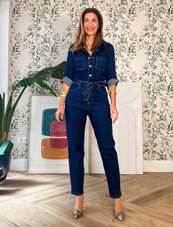 Mono denim botones