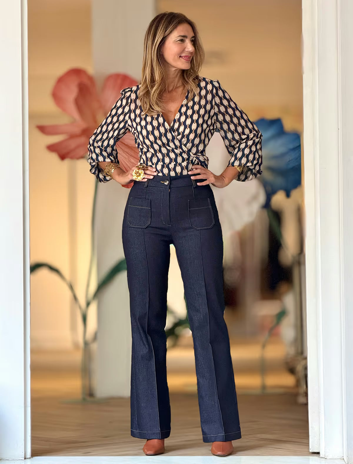 Pantalón vaquero ideal de bolsillos