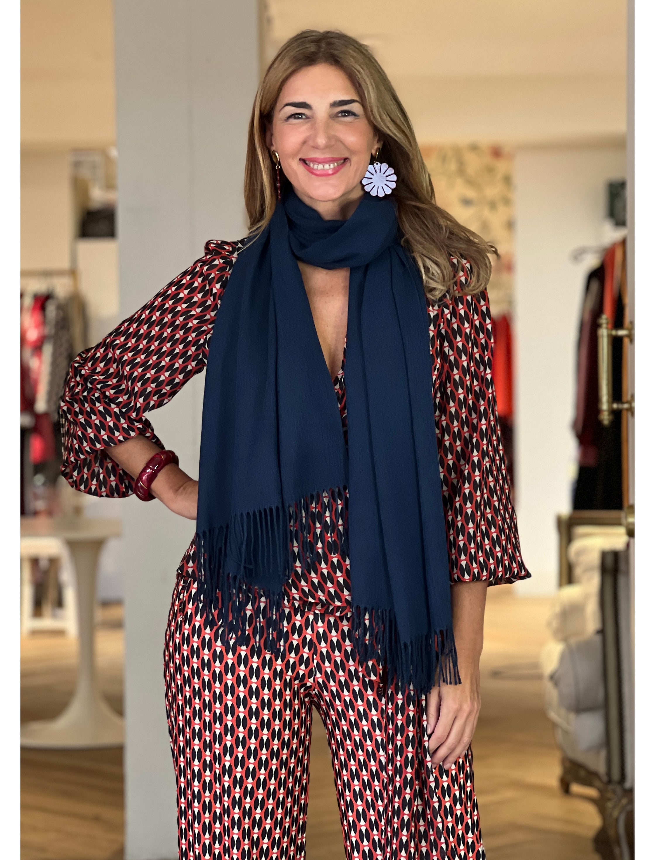 Foulard cashemira marino