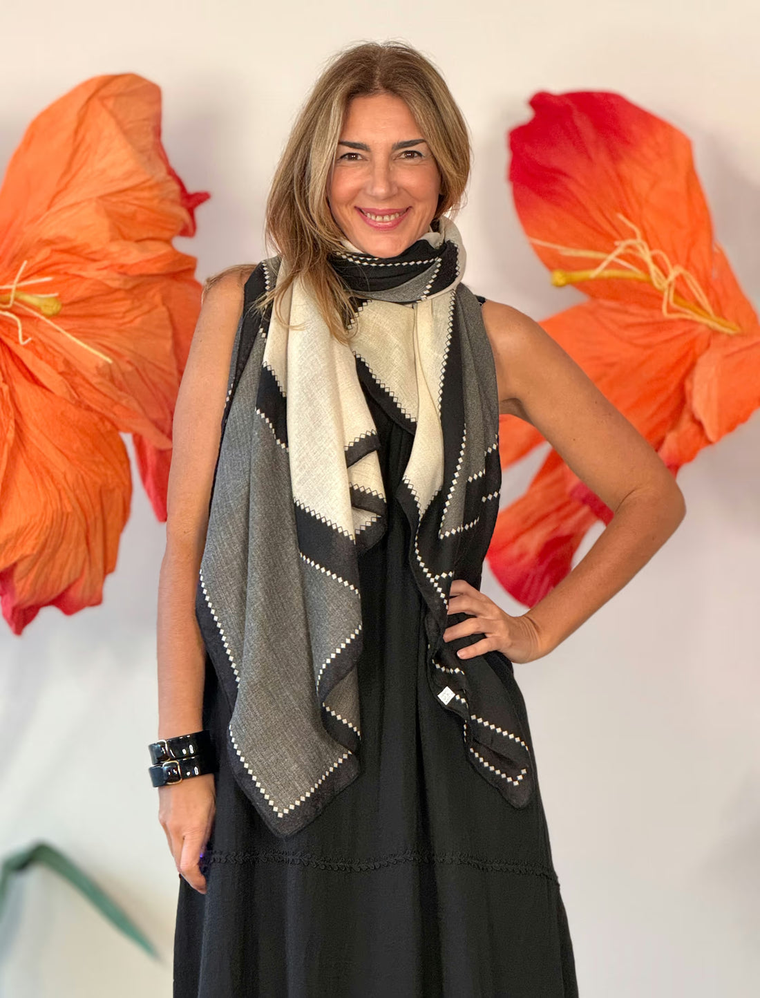Foulard suave asimetric
