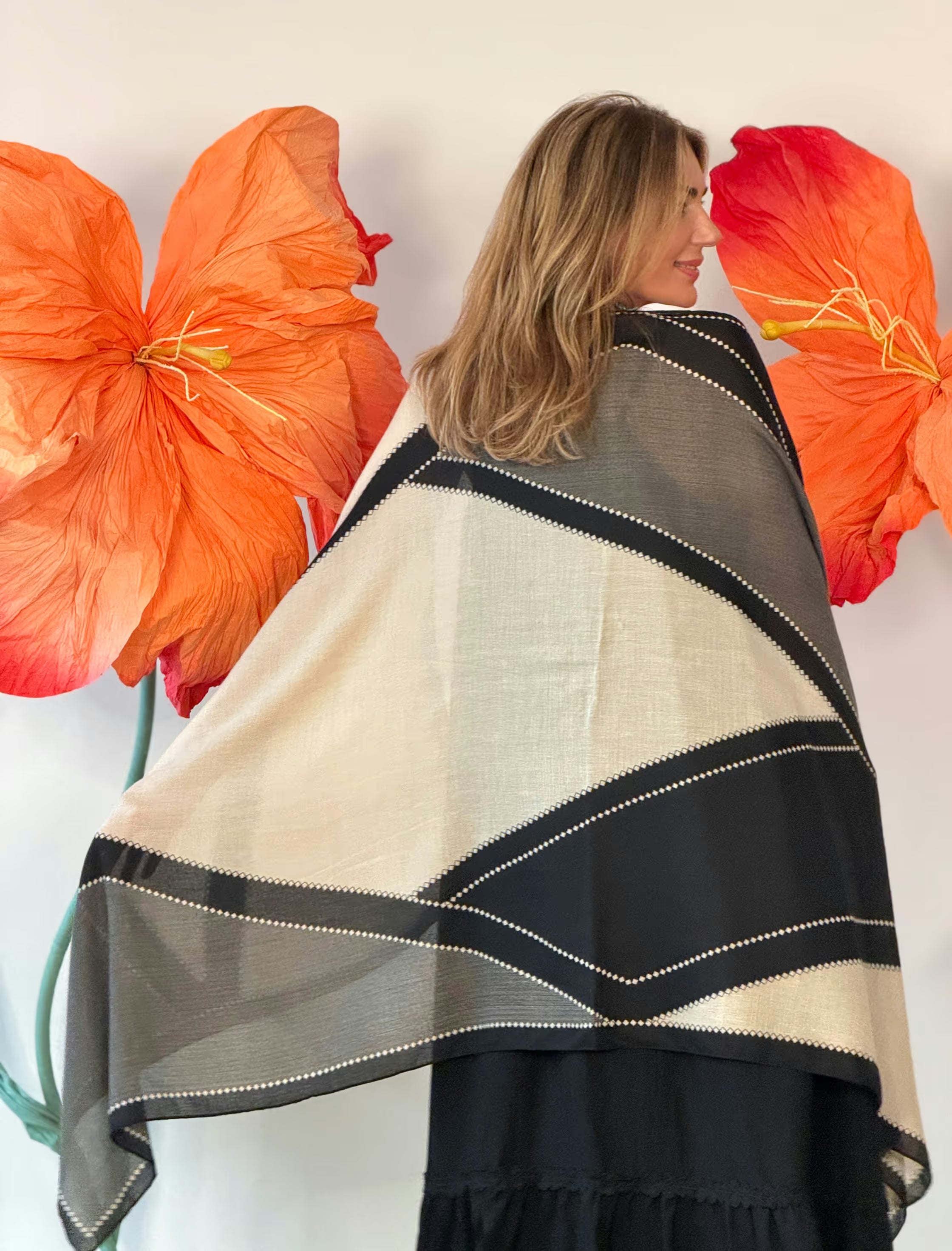 Foulard suave asimetric