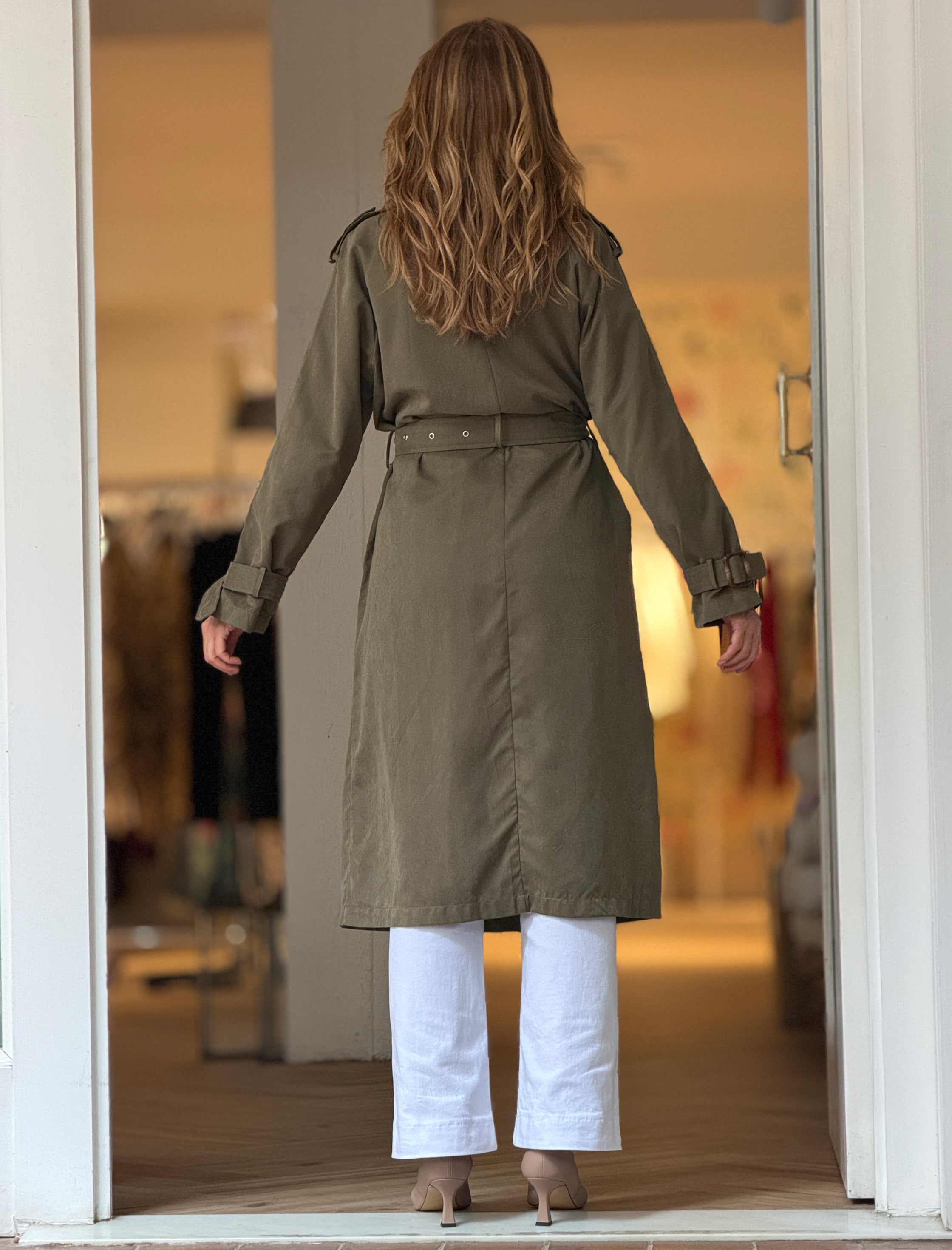Trench gabardina chic caqui