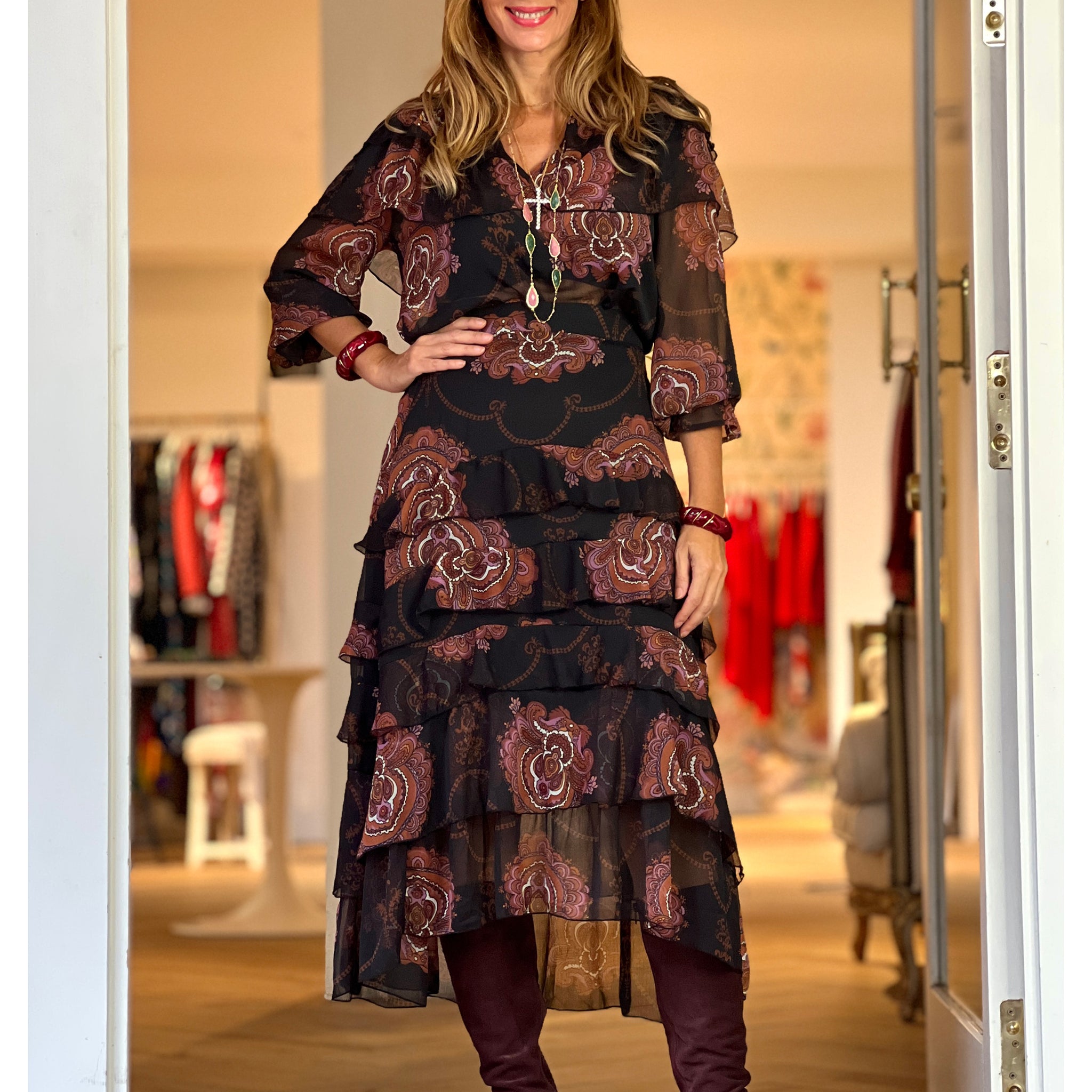 Total look camisa y falta cashemir