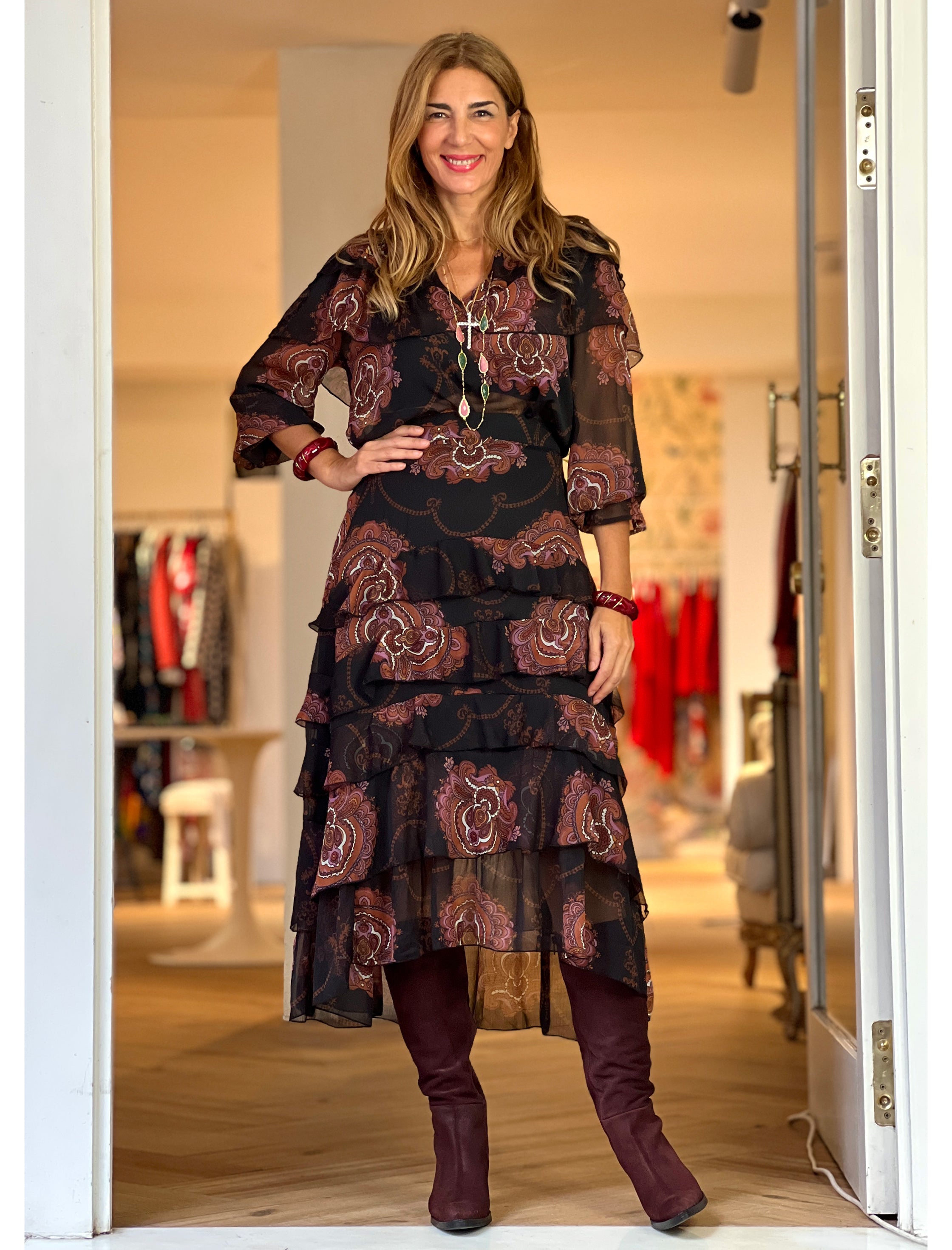 Total look camisa y falta cashemir