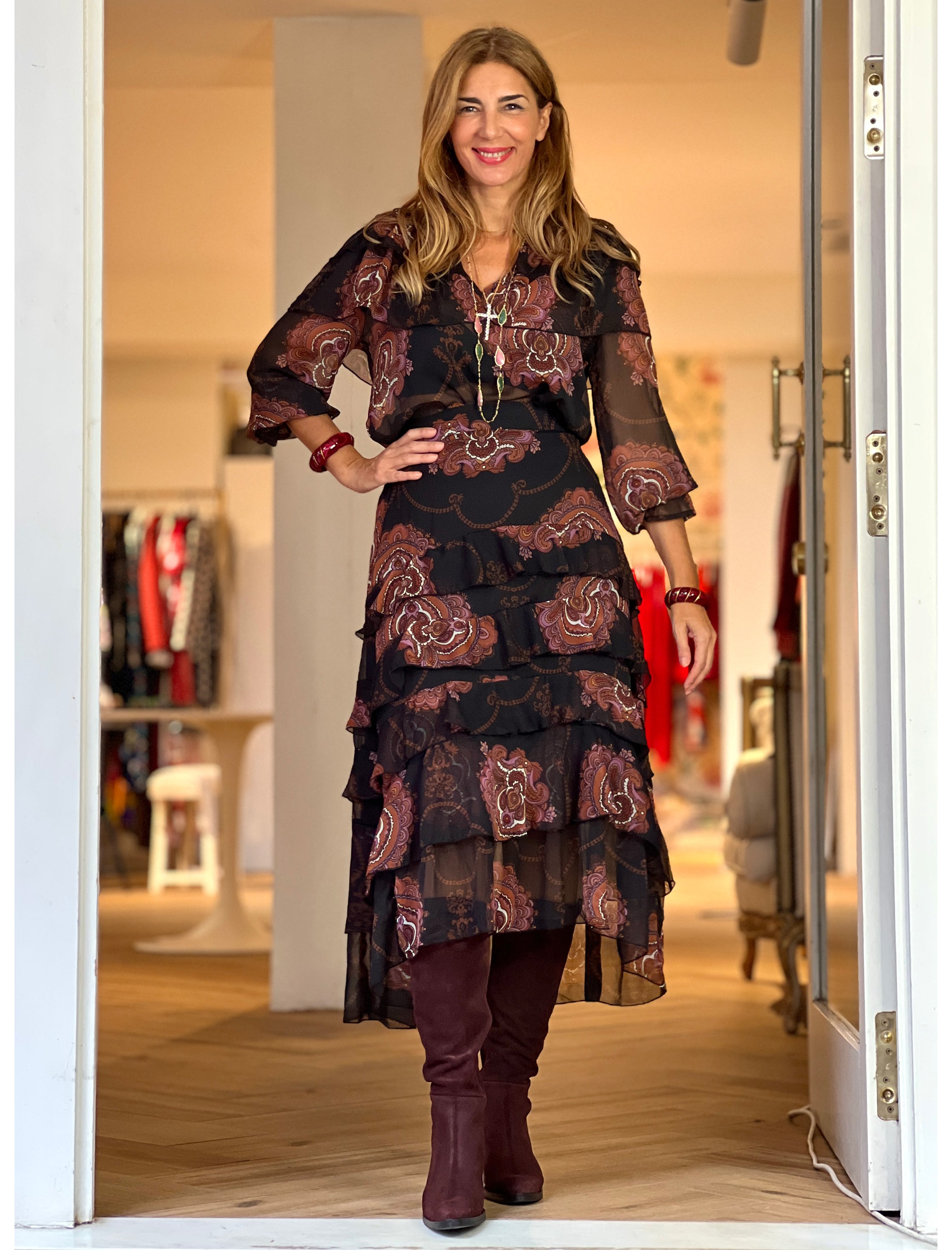 Total look camisa y falta cashemir