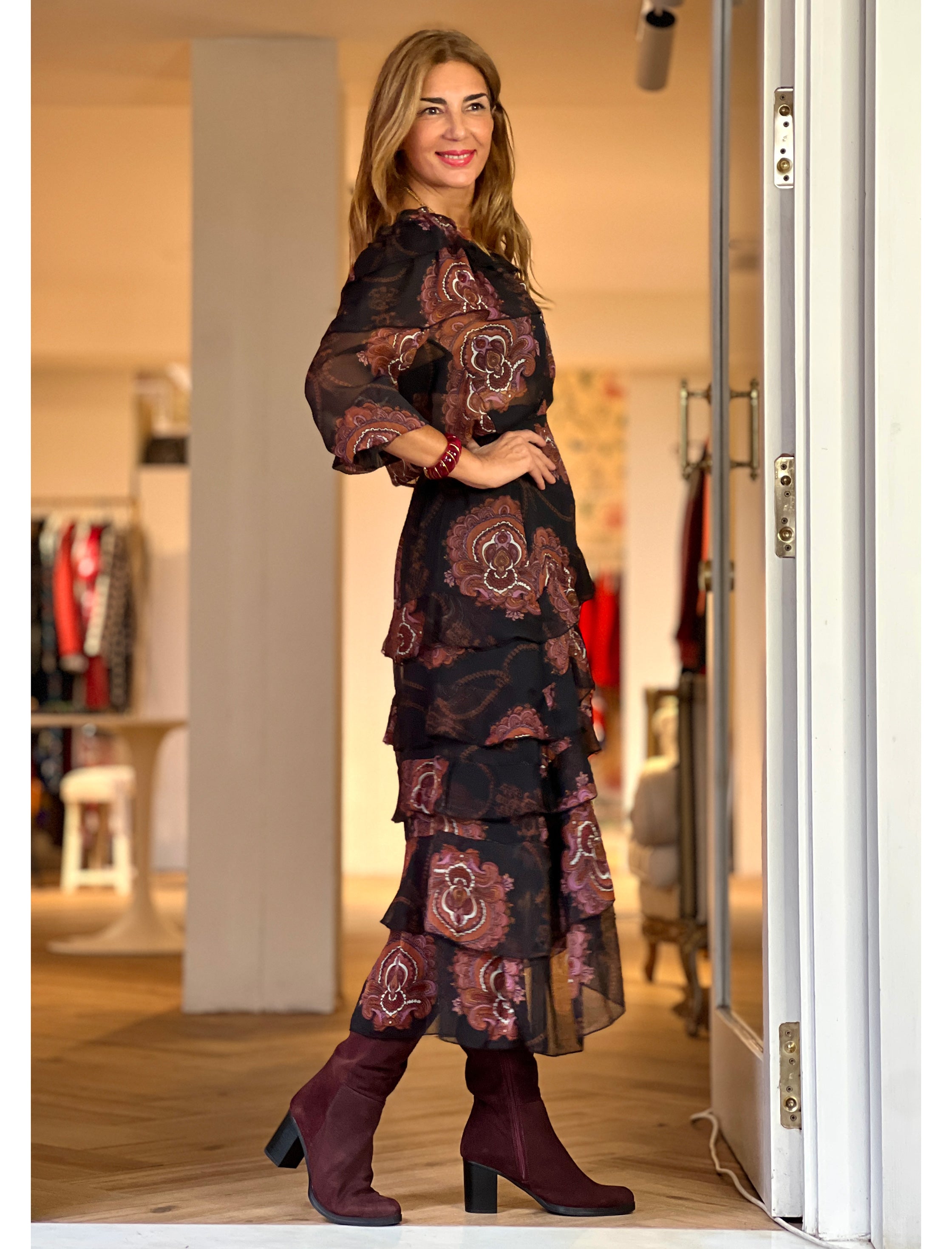 Total look camisa y falta cashemir