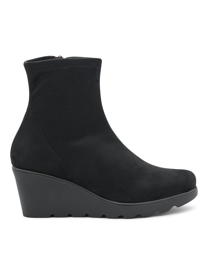 black suede ankle boots