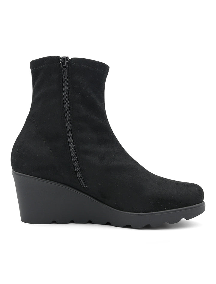 black suede ankle boots