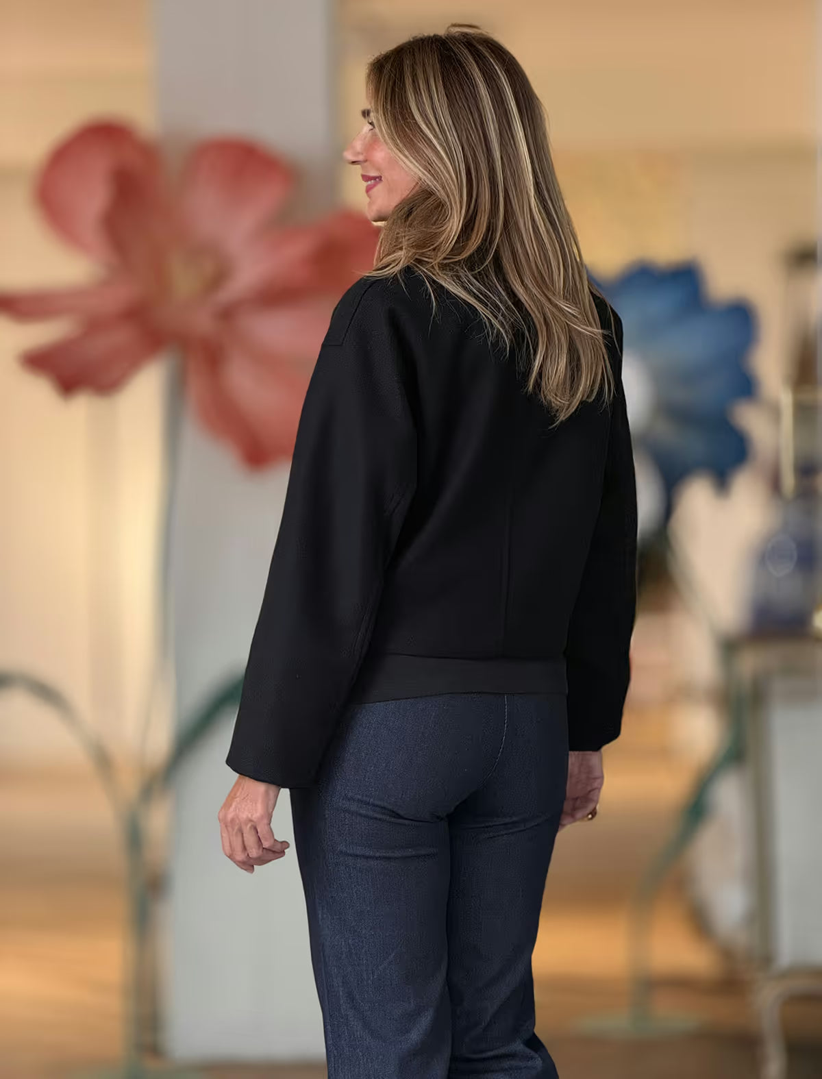 Black jacket with fuzzy pocket (name Nuria pending)