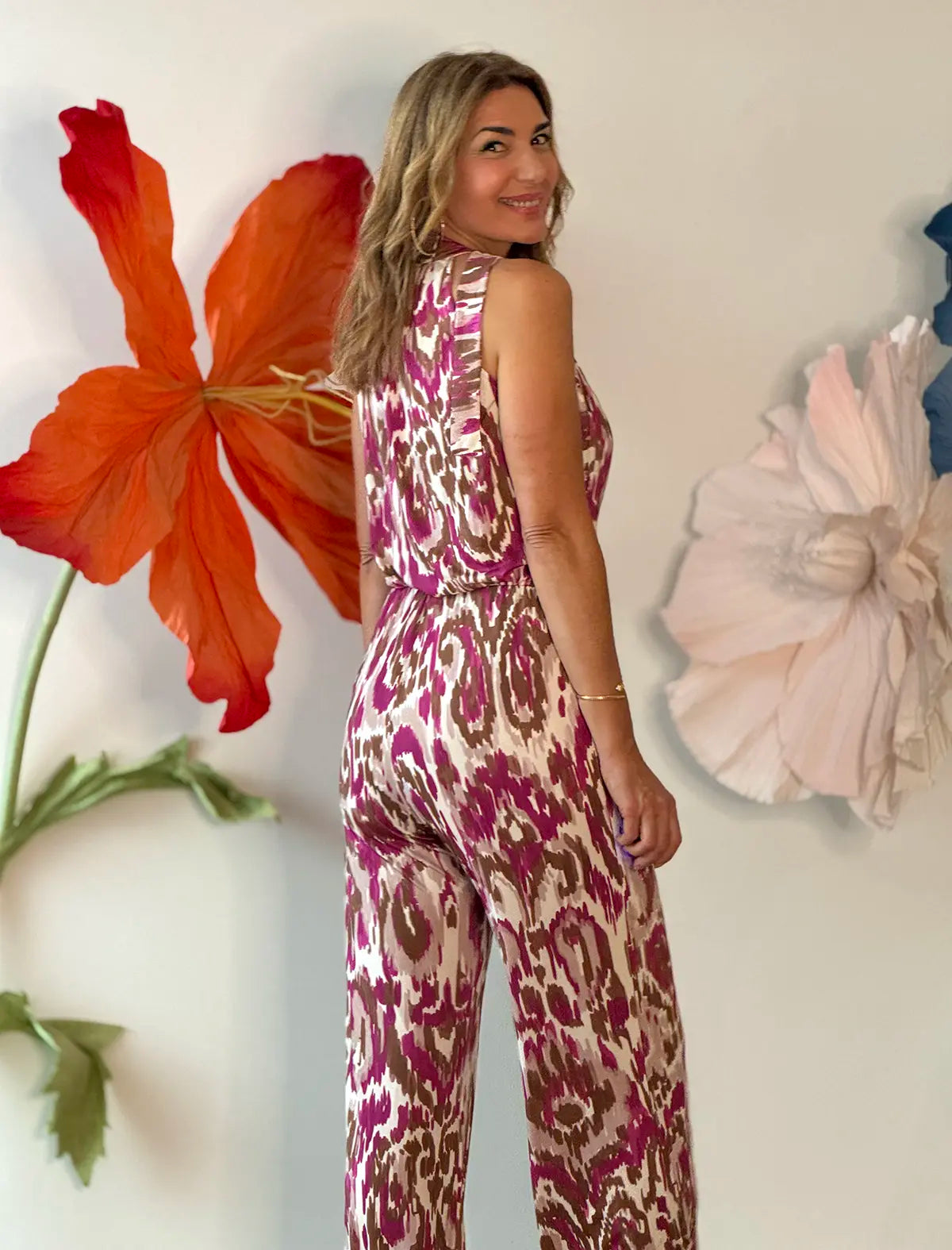 Top Favorecedor Ikat buganvilla