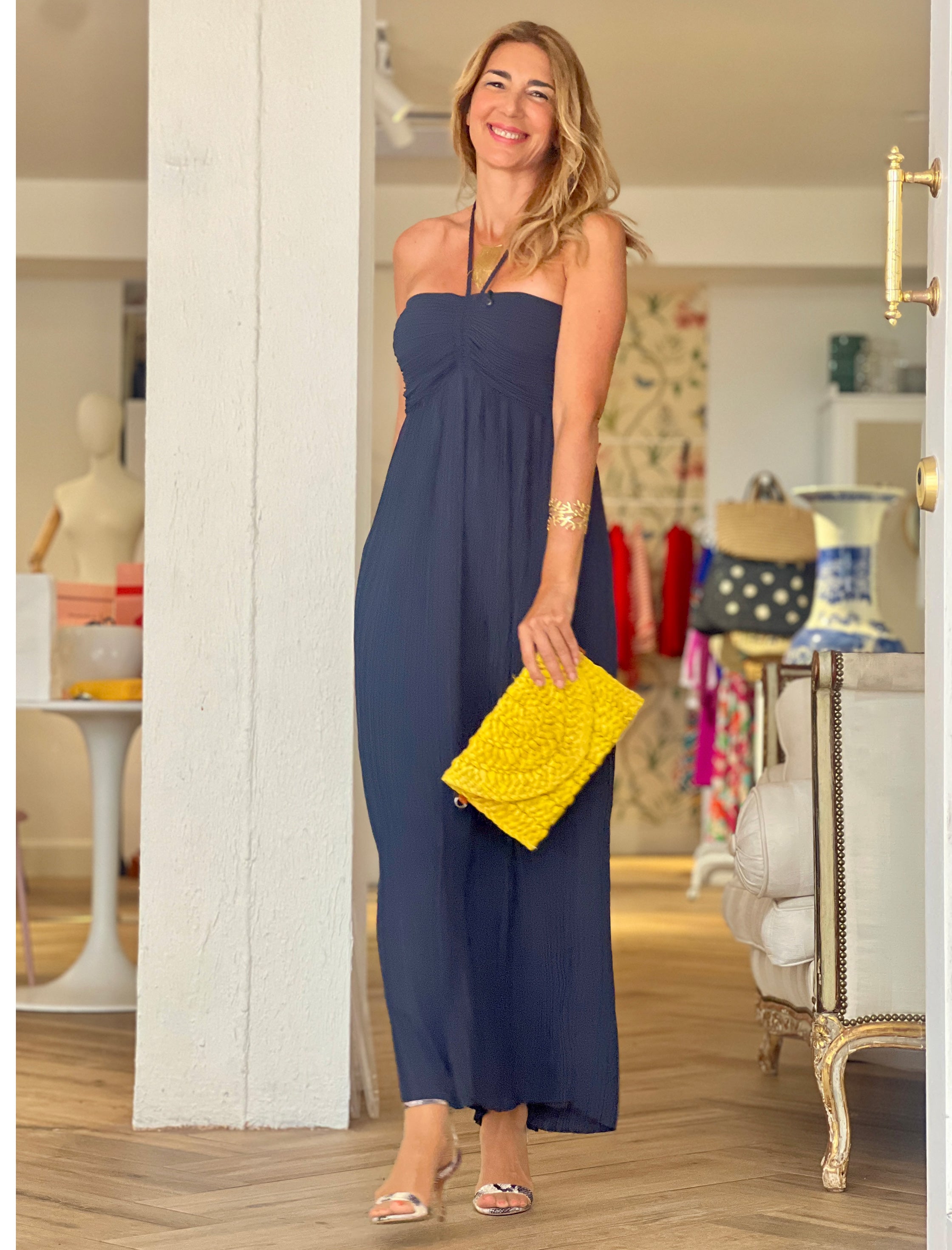Cartera natural ideal amarilla