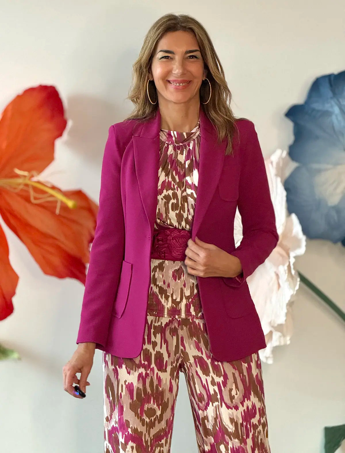 Chaqueta Slim chic buganvilla