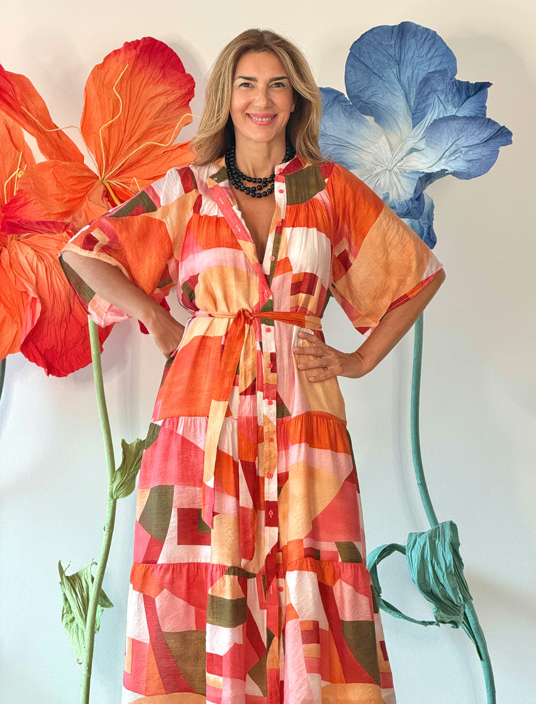 Vestido estampado ligero y suave