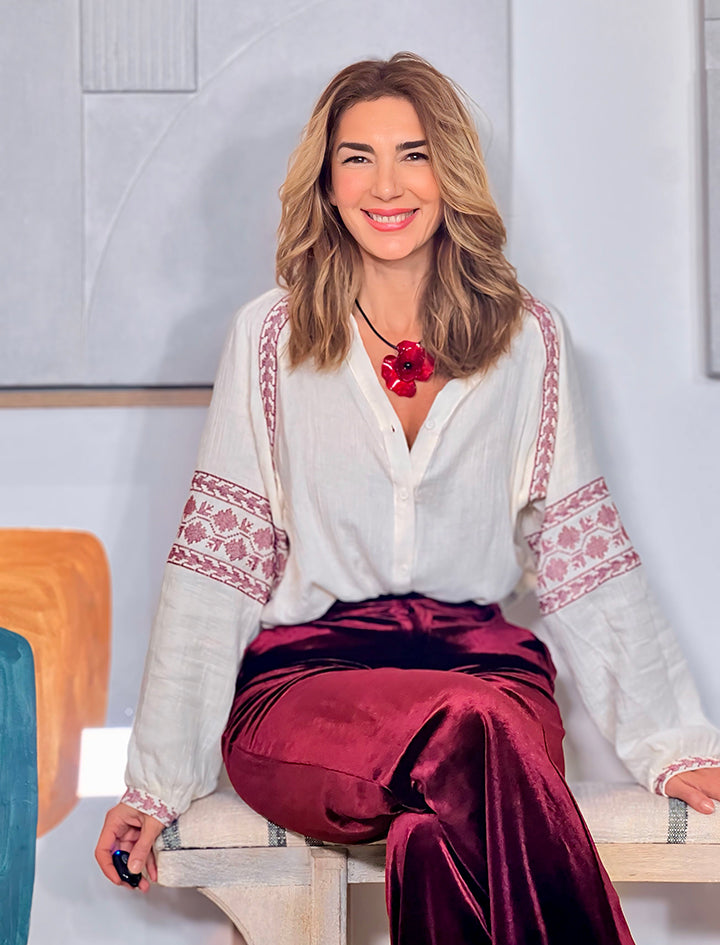 Camisa bordada Alexandra ÚLTIMA M