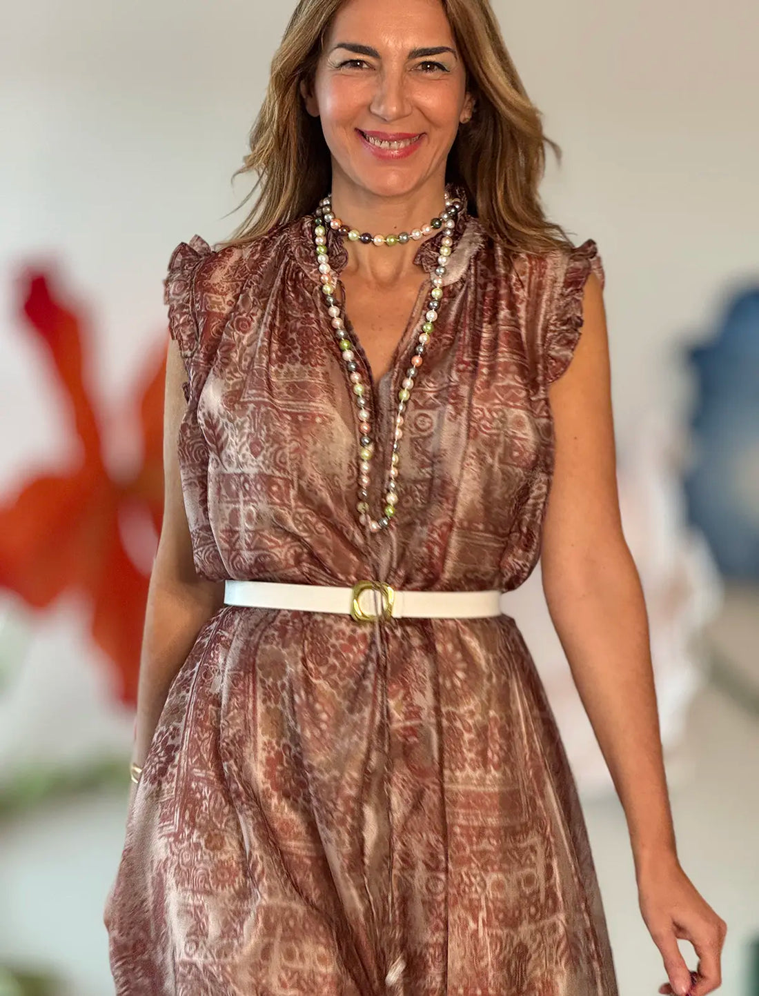 Cinturon fondo de armario blanco