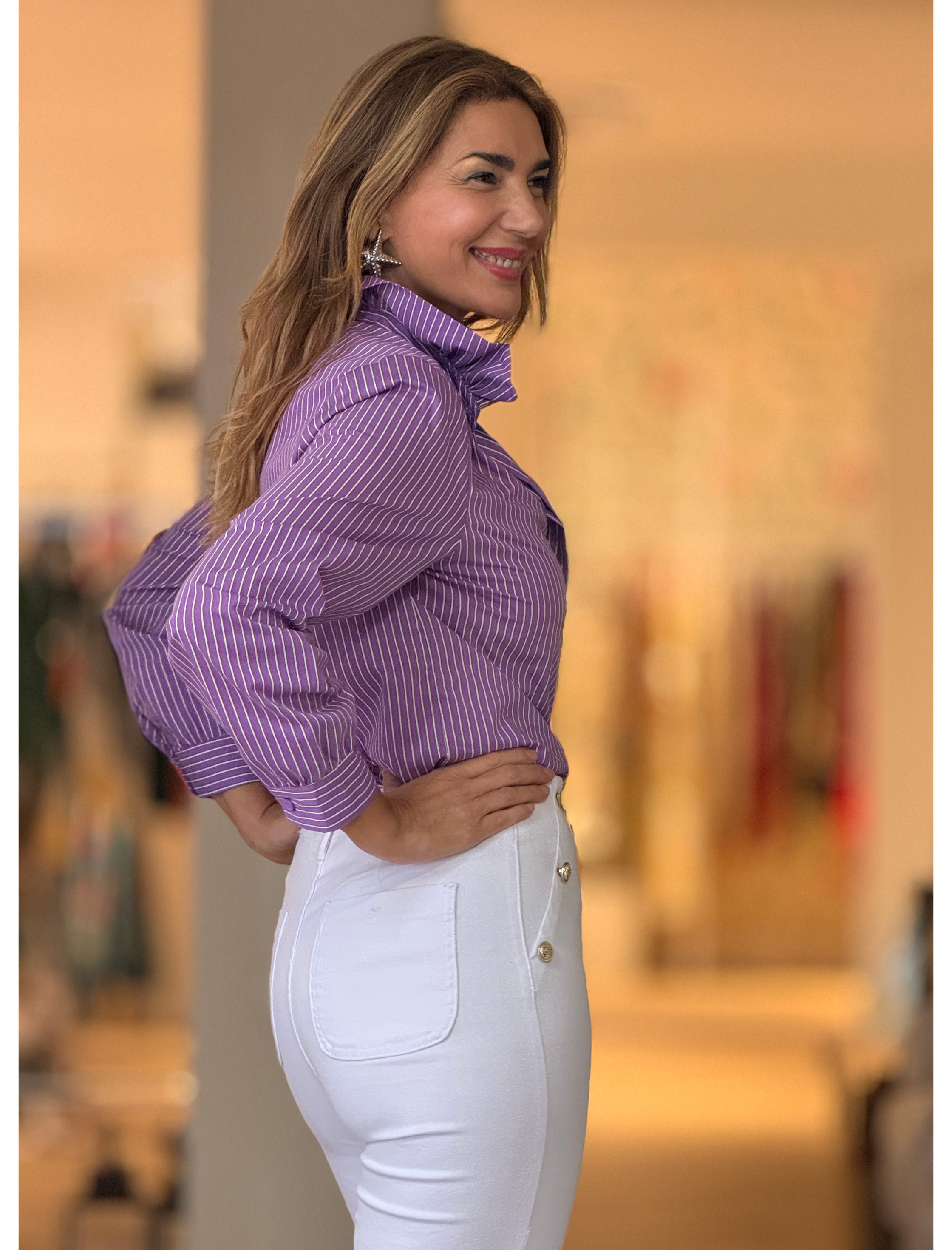 Camisa de rayas chic