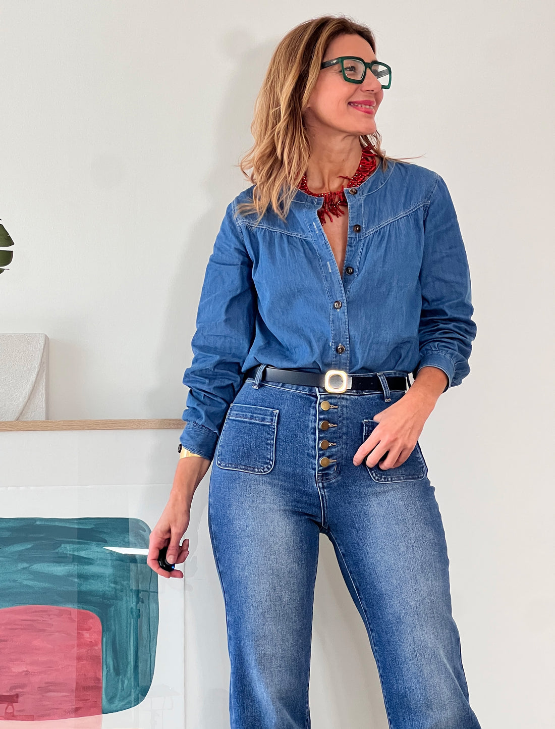 Camisa vaquera distinta jeans