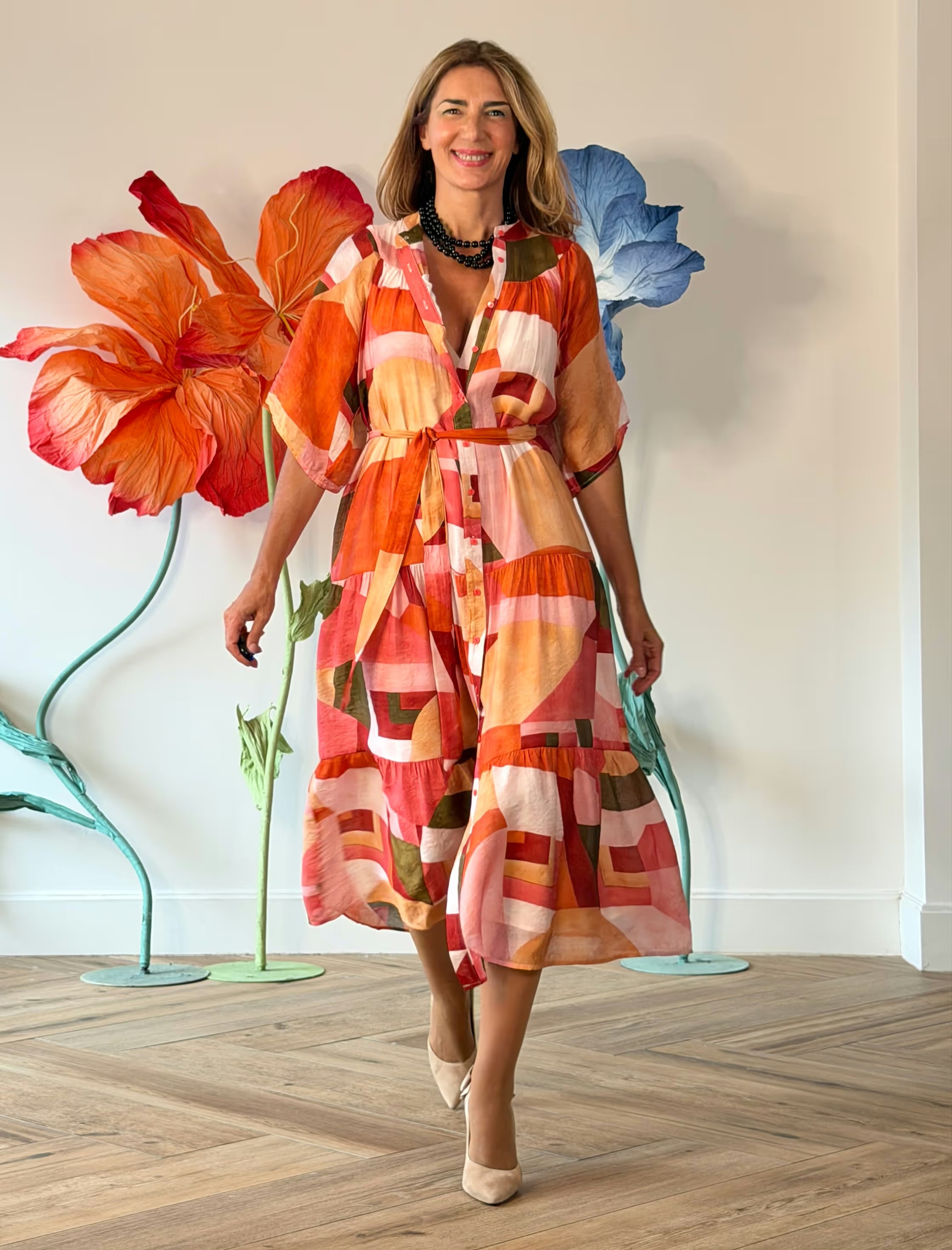 Vestido estampado ligero y suave