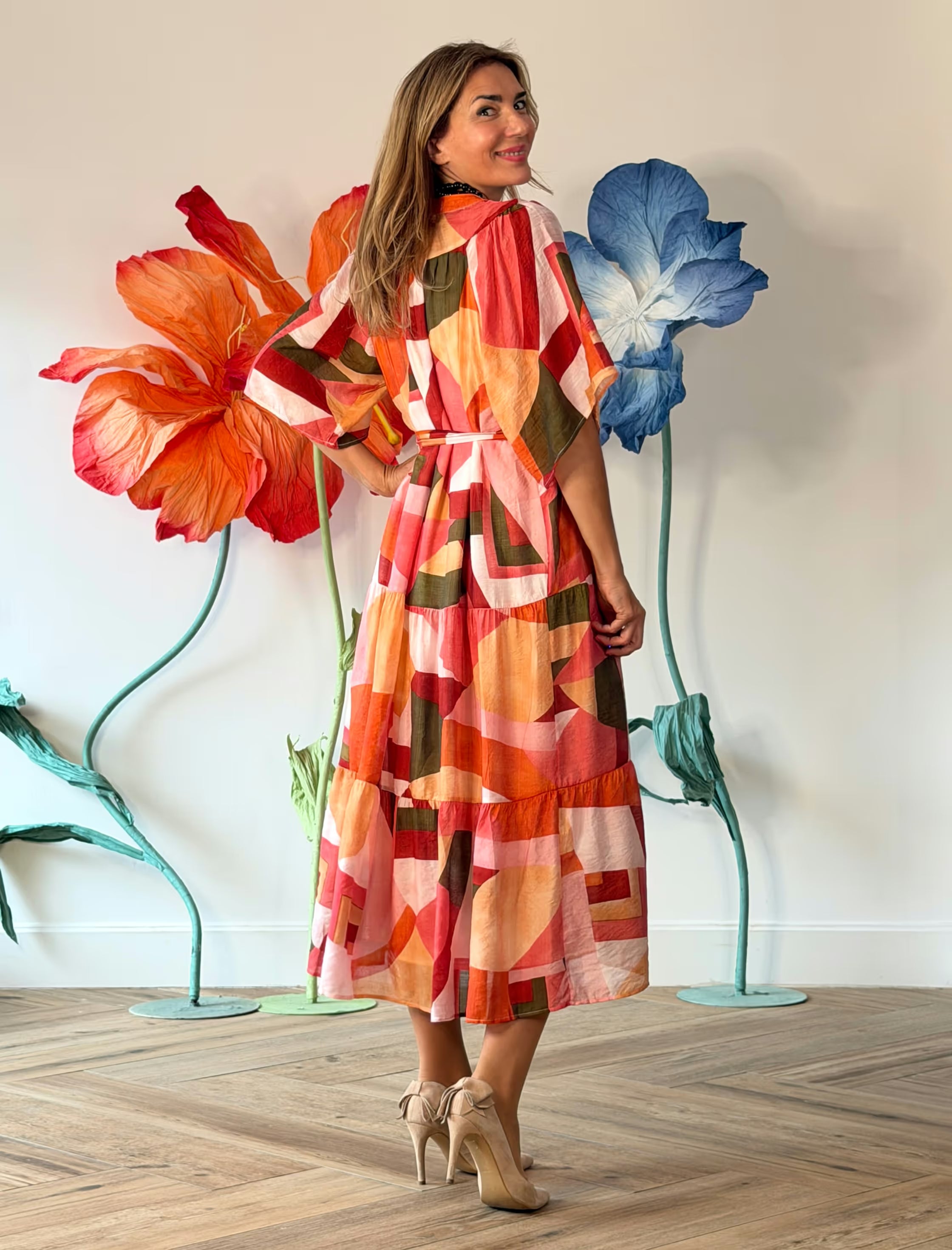 Vestido estampado ligero y suave