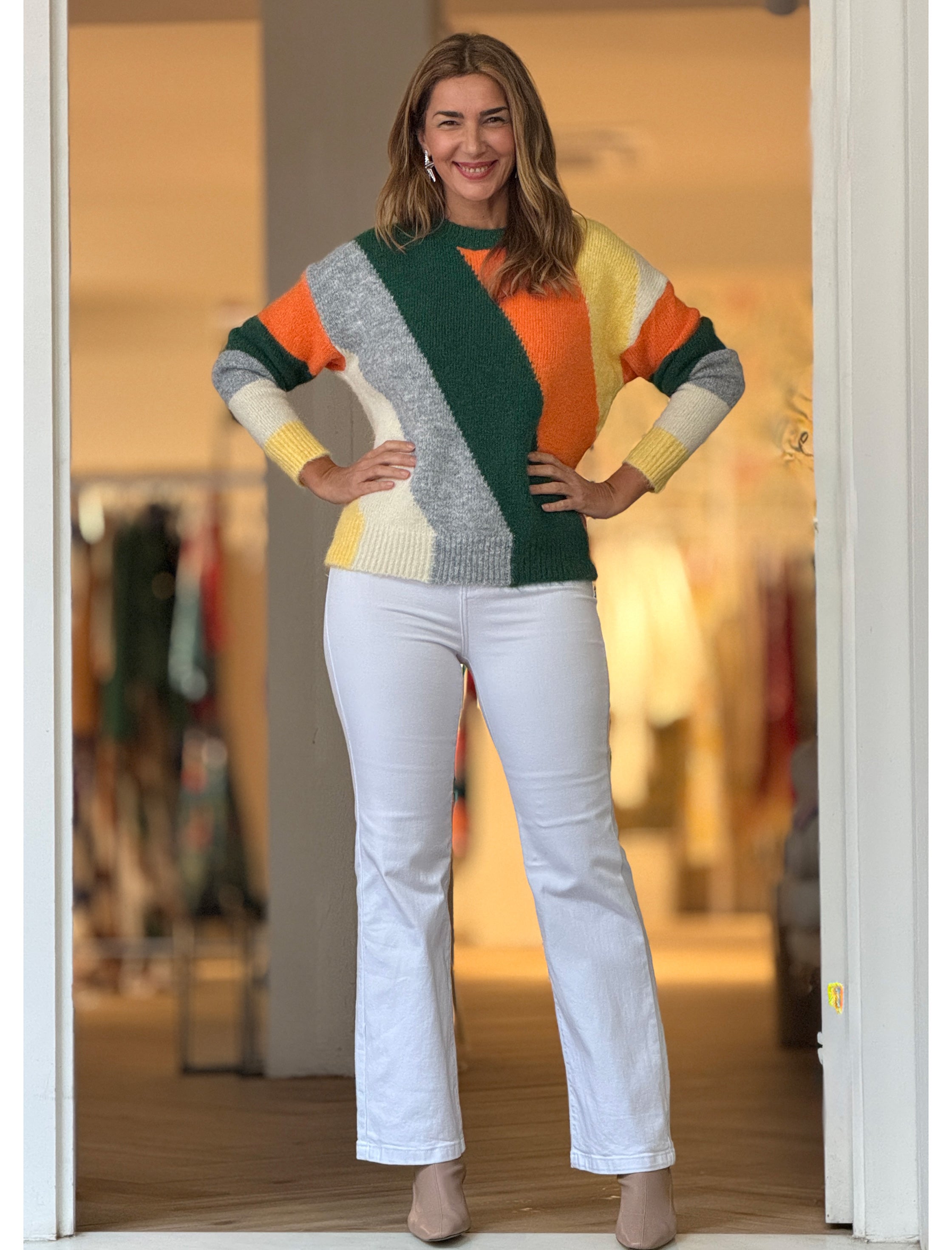 Jersey naranja rayas Alegre