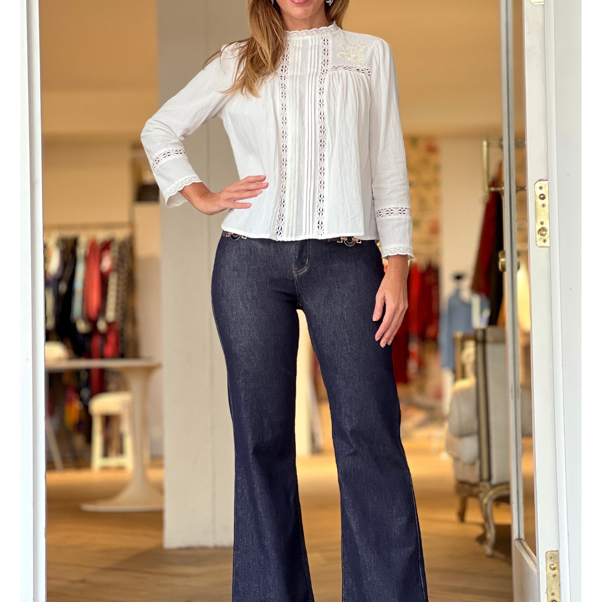 Pantalón vaquero azul marino especial