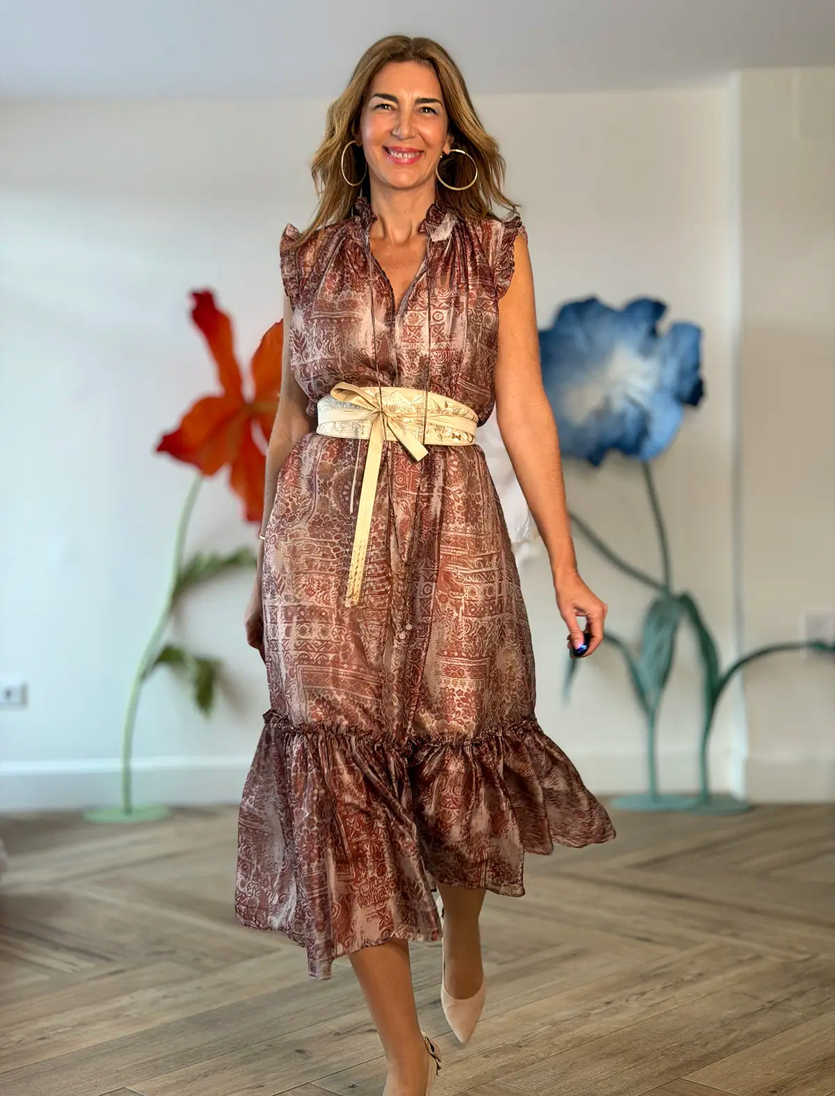 Vestido fluido de cashemir