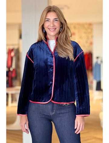 Chaqueta terciopelo exotic marino