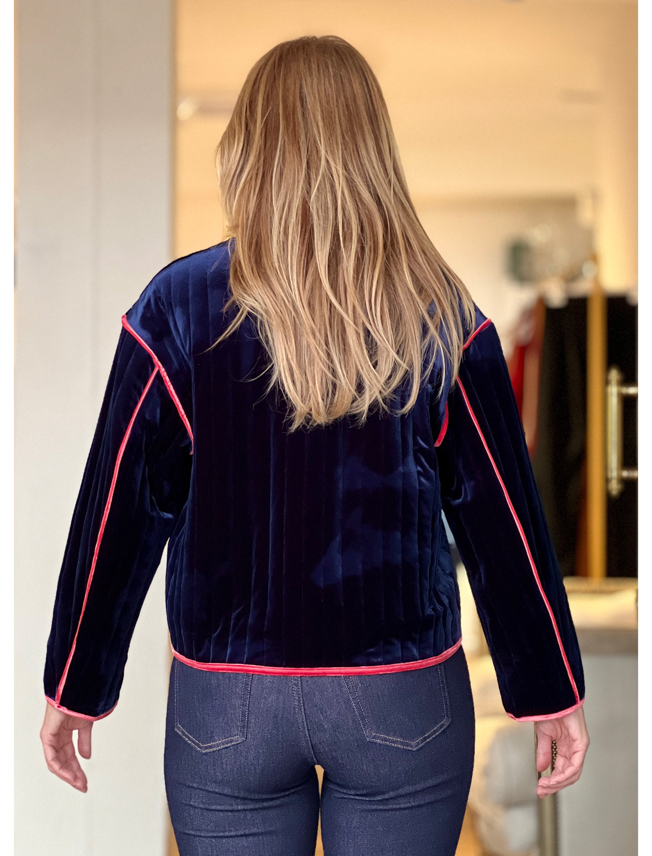 Chaqueta terciopelo exotic marino