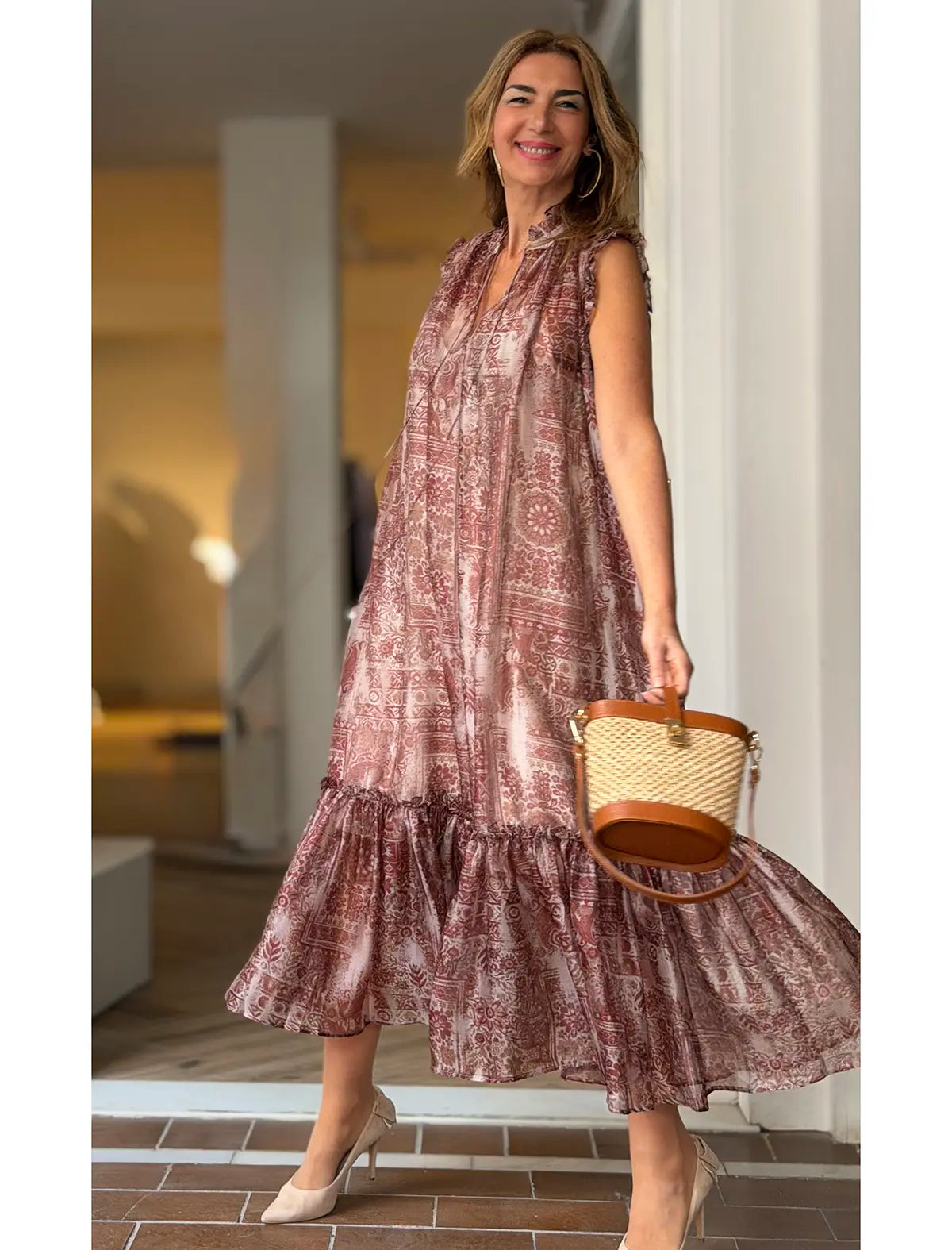 Vestido fluido de cashemir