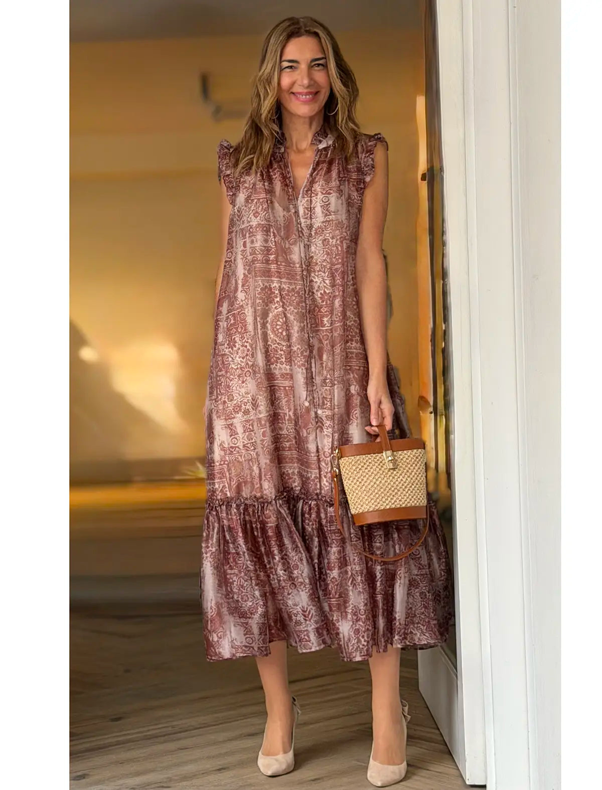 Vestido fluido de cashemir