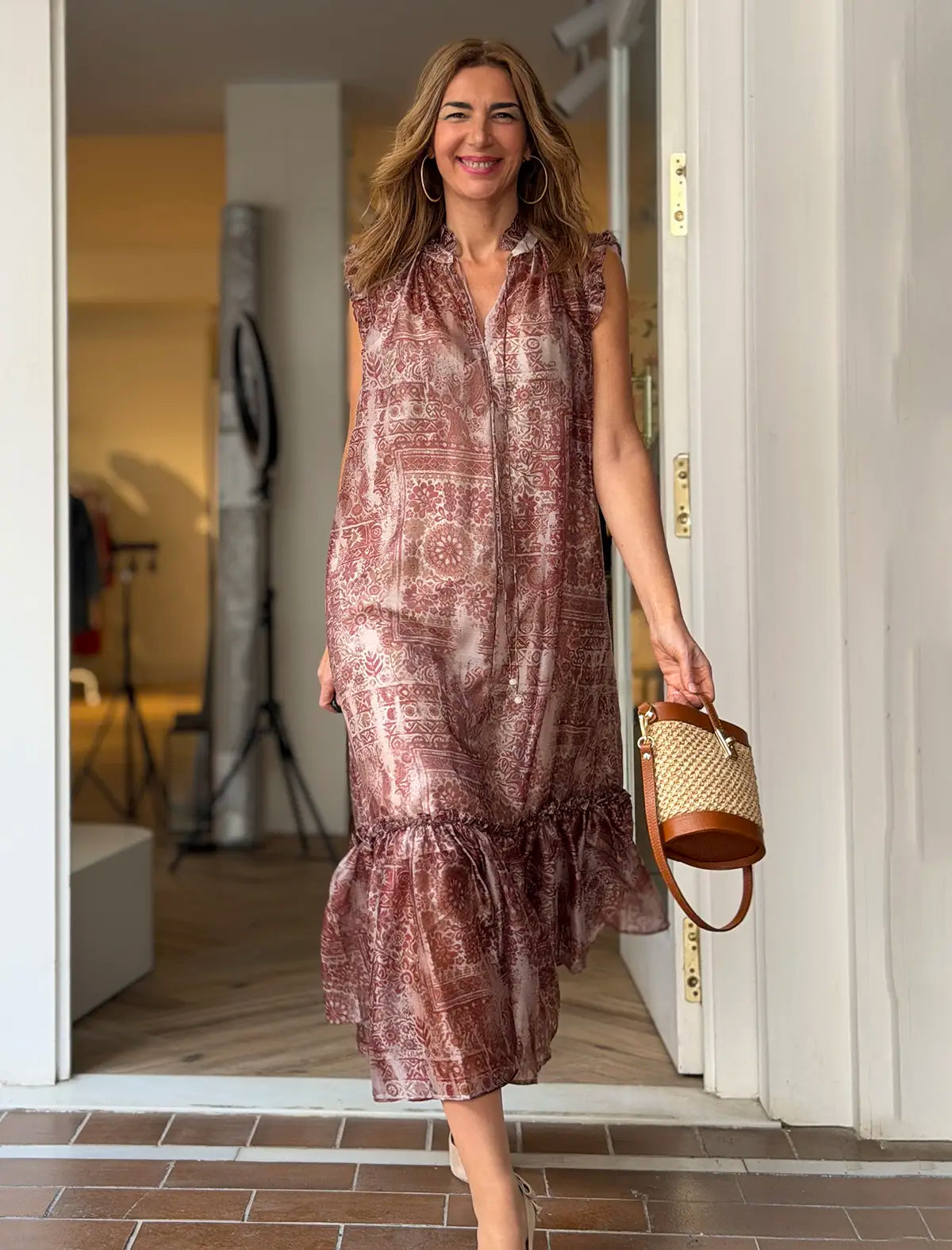 Vestido fluido de cashemir