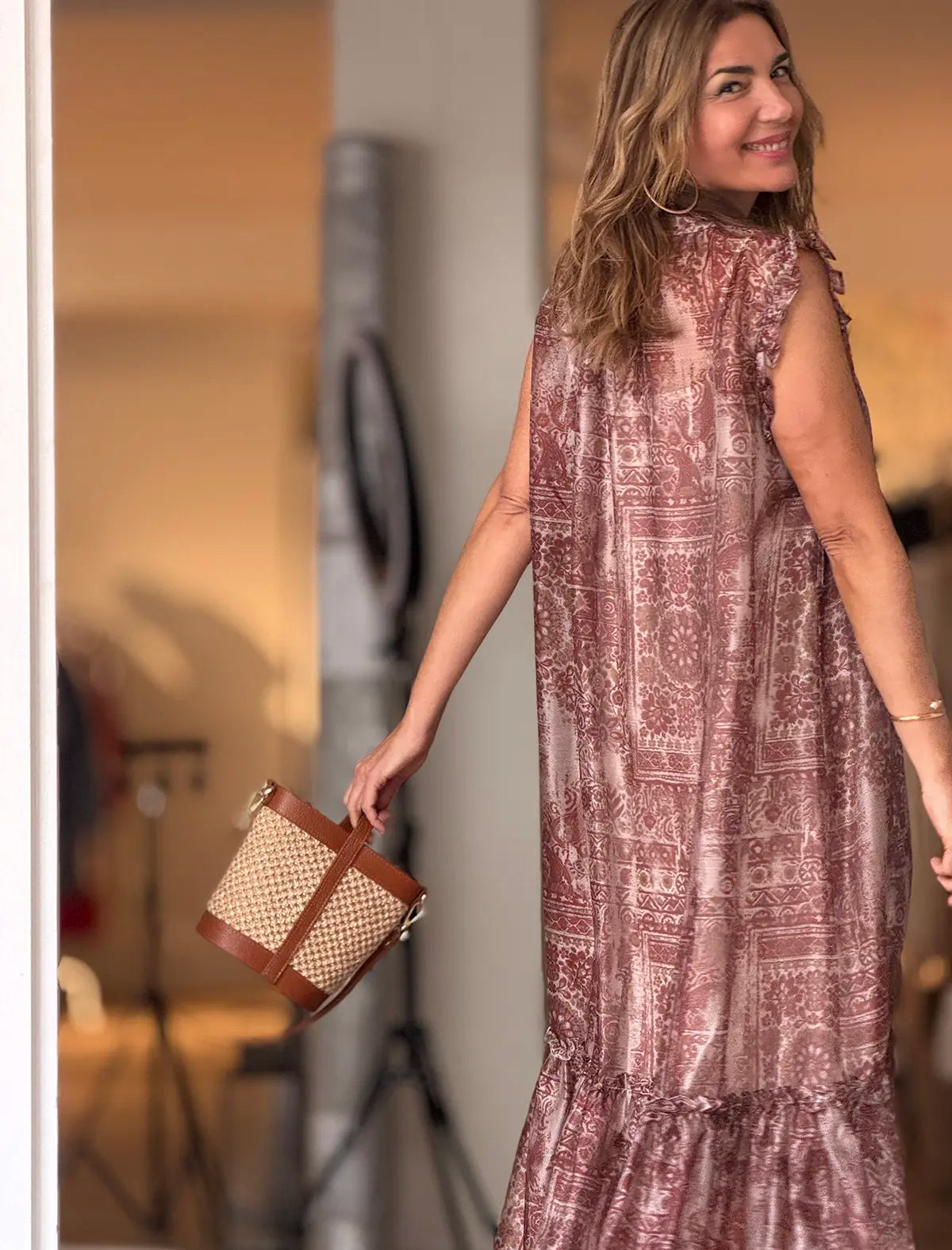 Bolso cesta natural