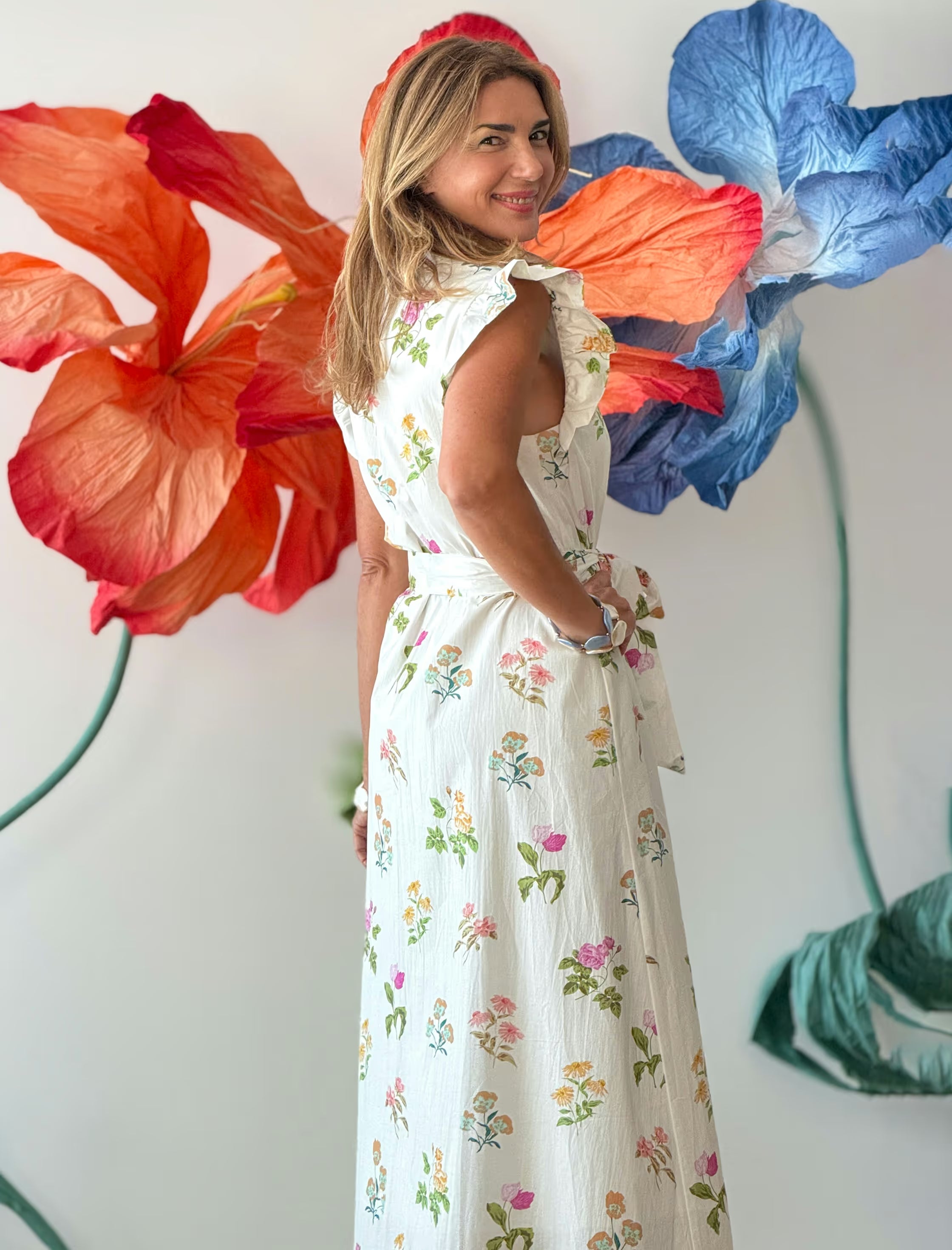 Vestido camisero muy floreal