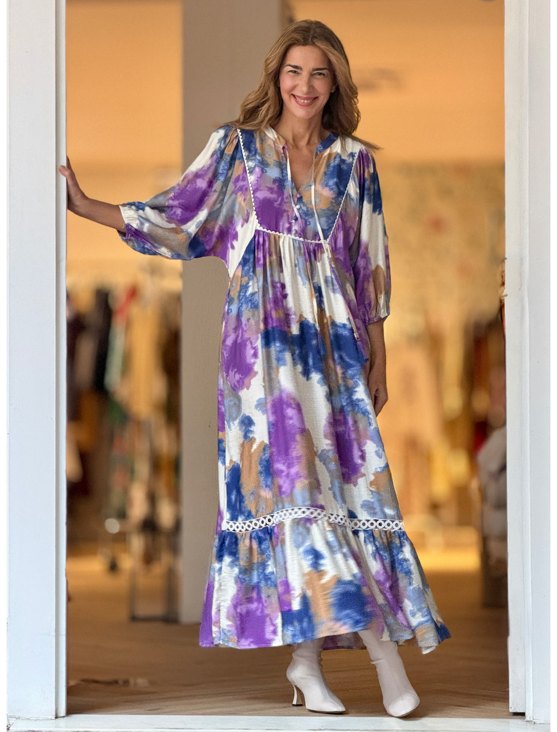 Vestido Ideal boho fluido