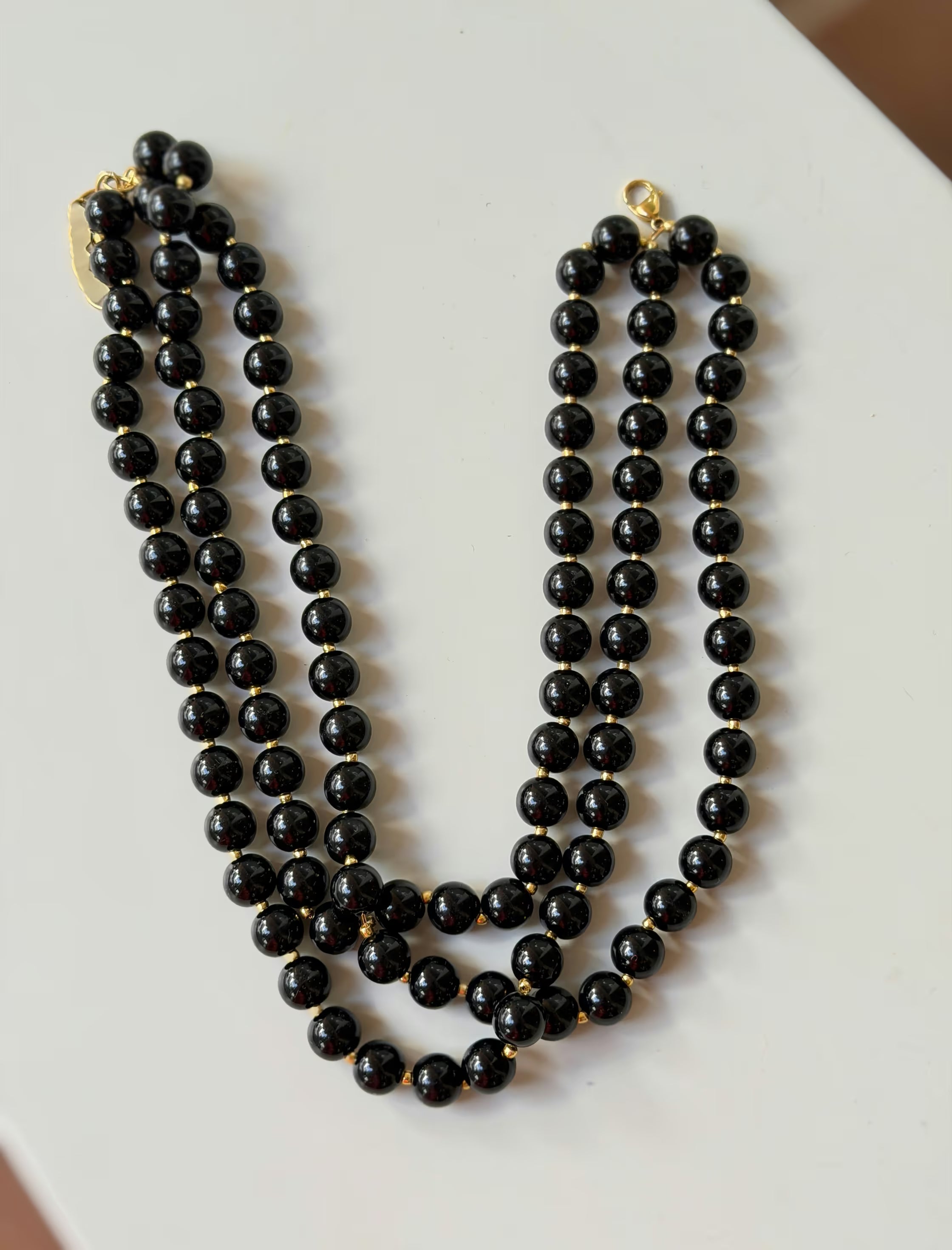 Collar bolas Negro