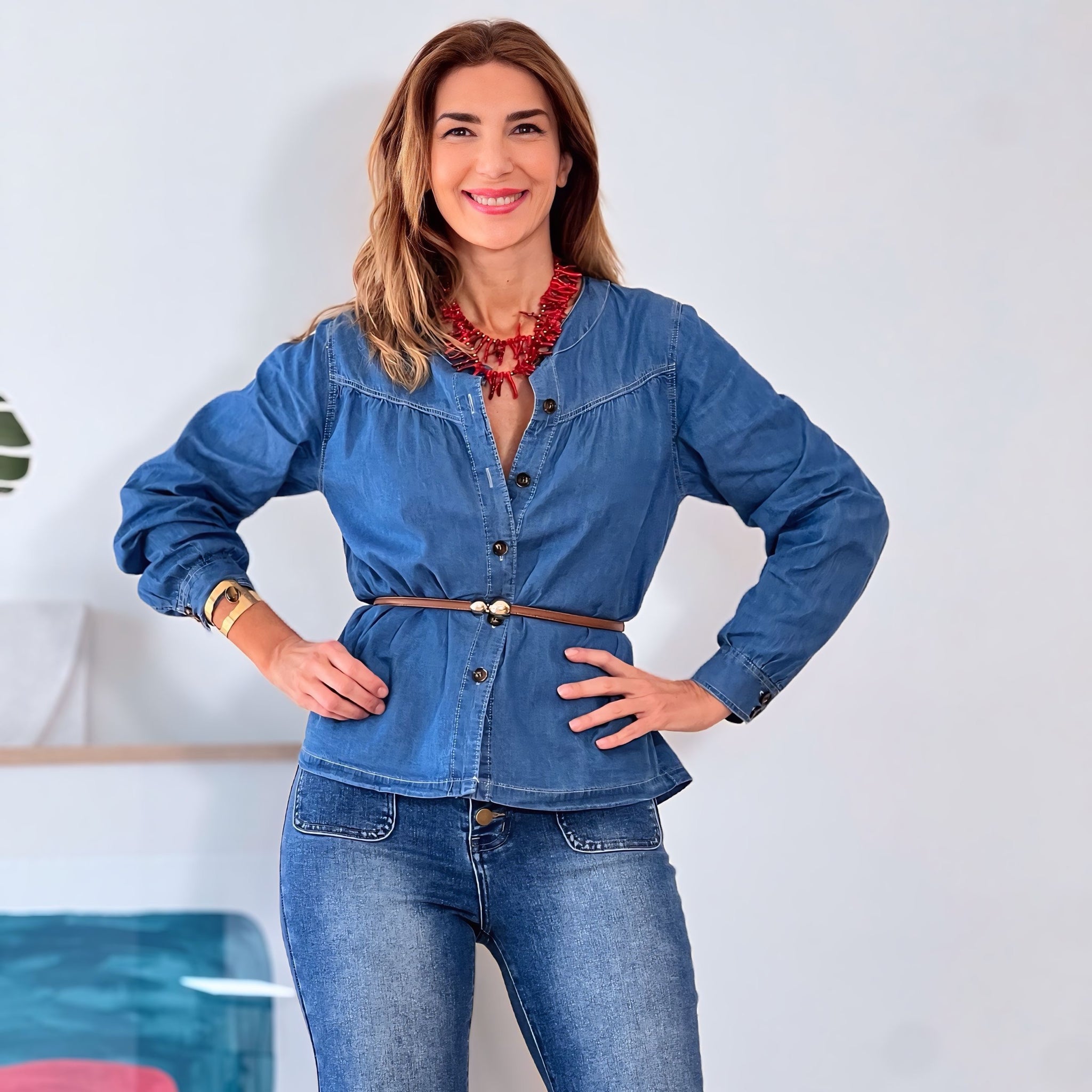 Camisa vaquera distinta jeans