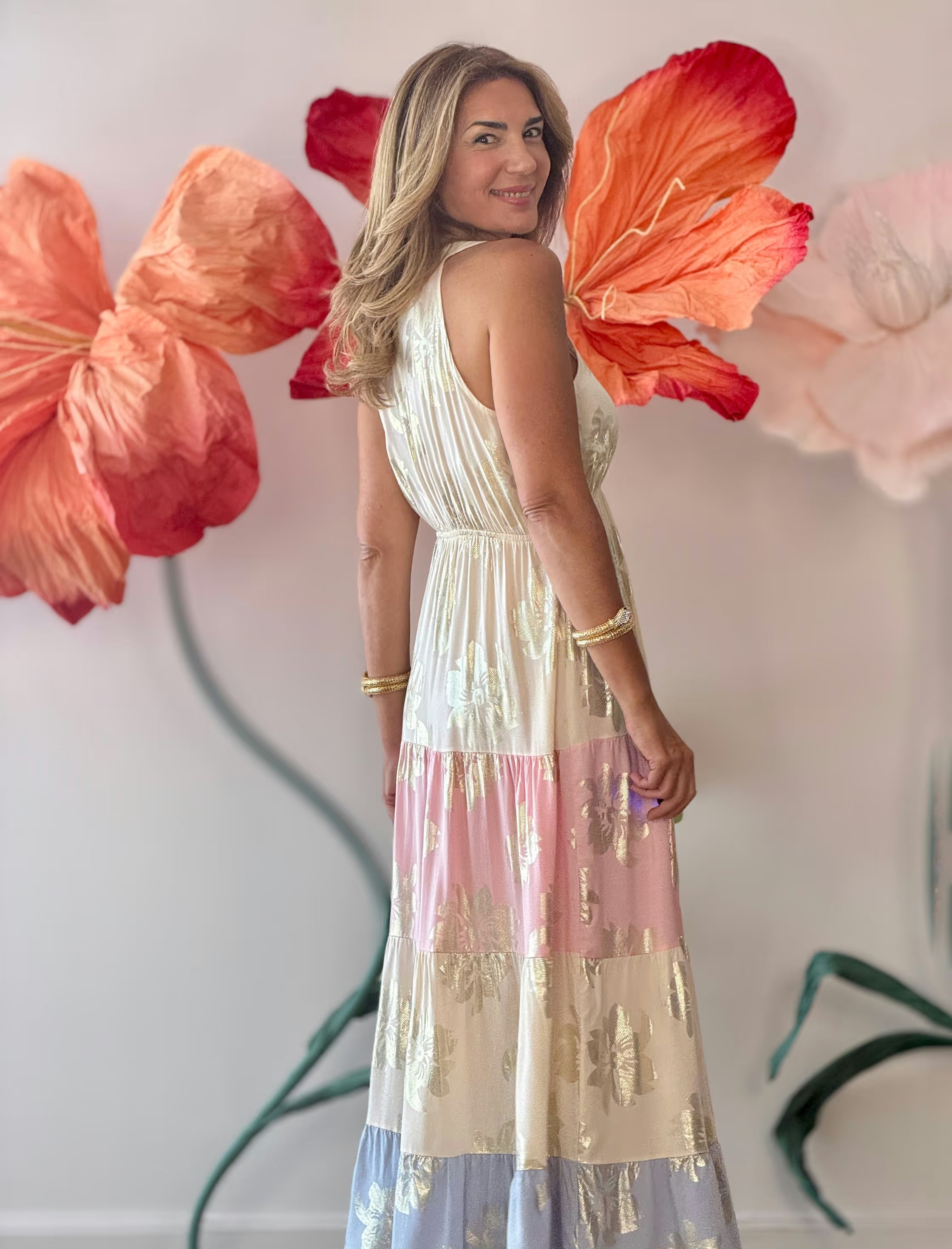Vestido texturas boho
