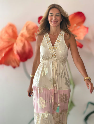 Vestido texturas boho