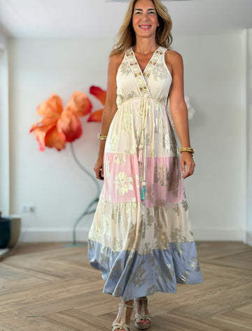 Vestido texturas boho