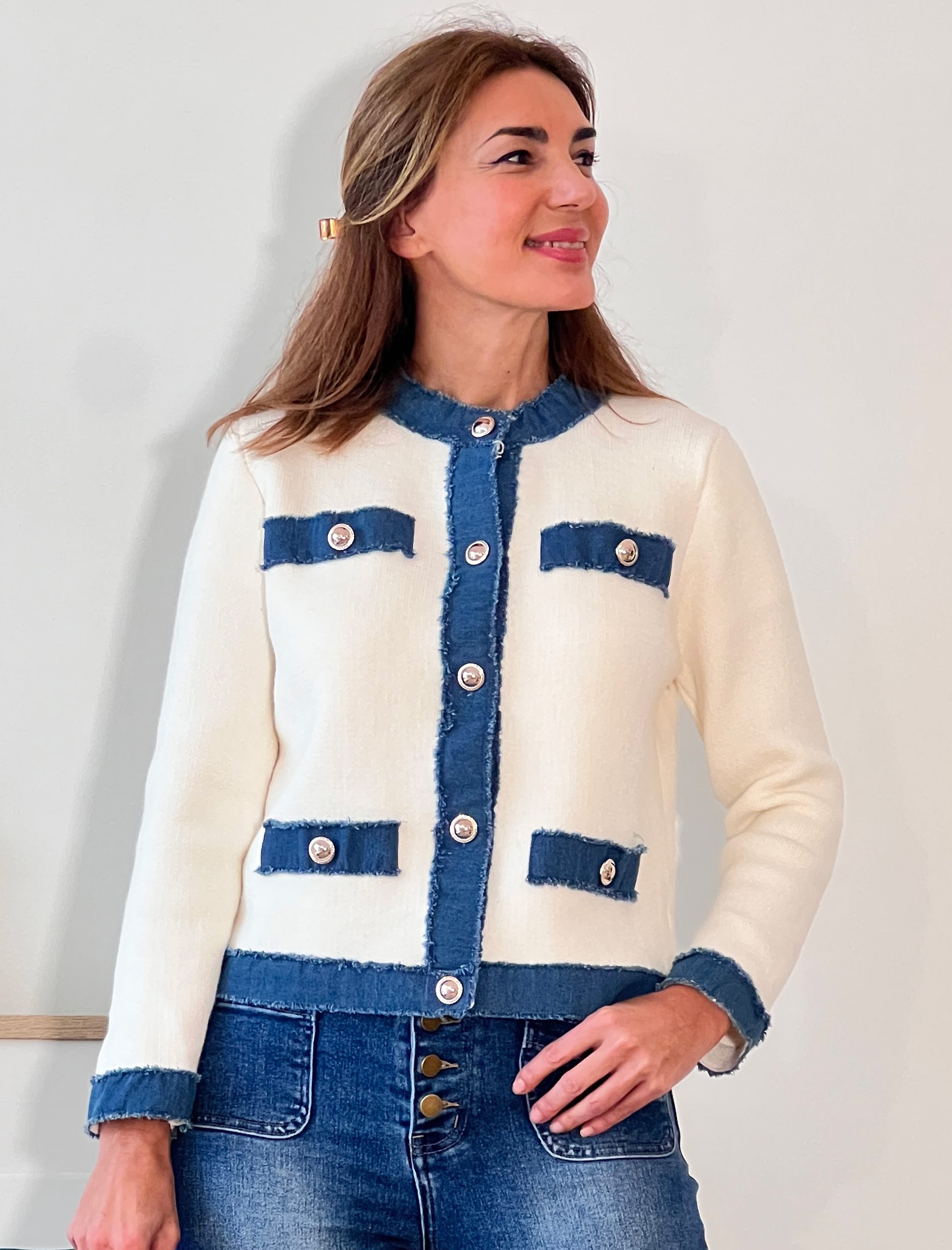 Chaqueta denim clara